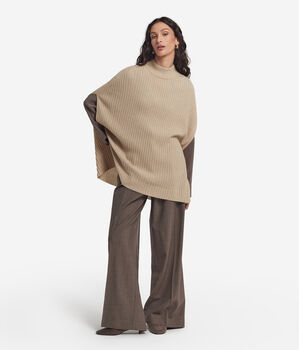 Ribbed Ultrasoft Cashmere cape