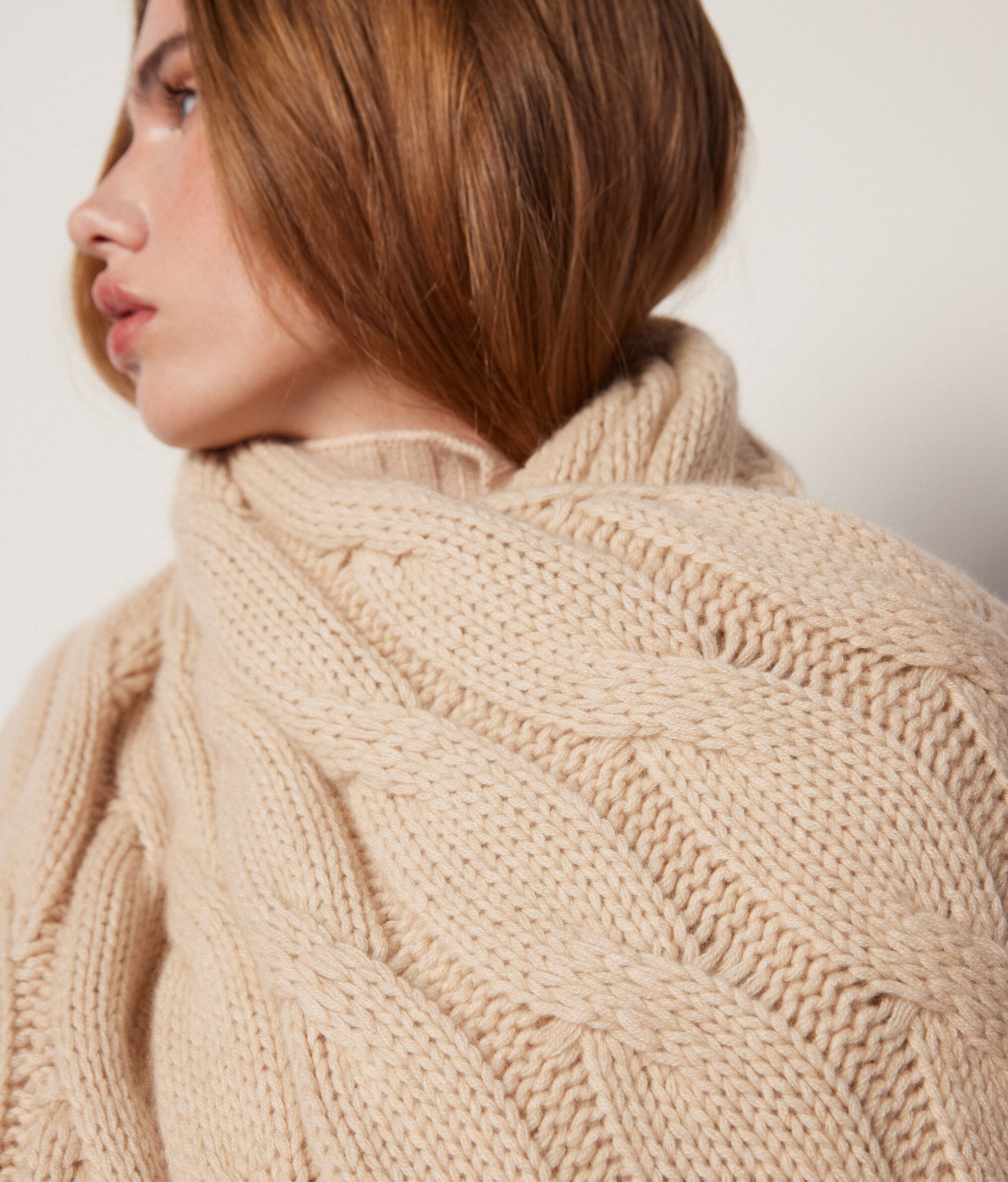 Coperta in Cashmere Trecce