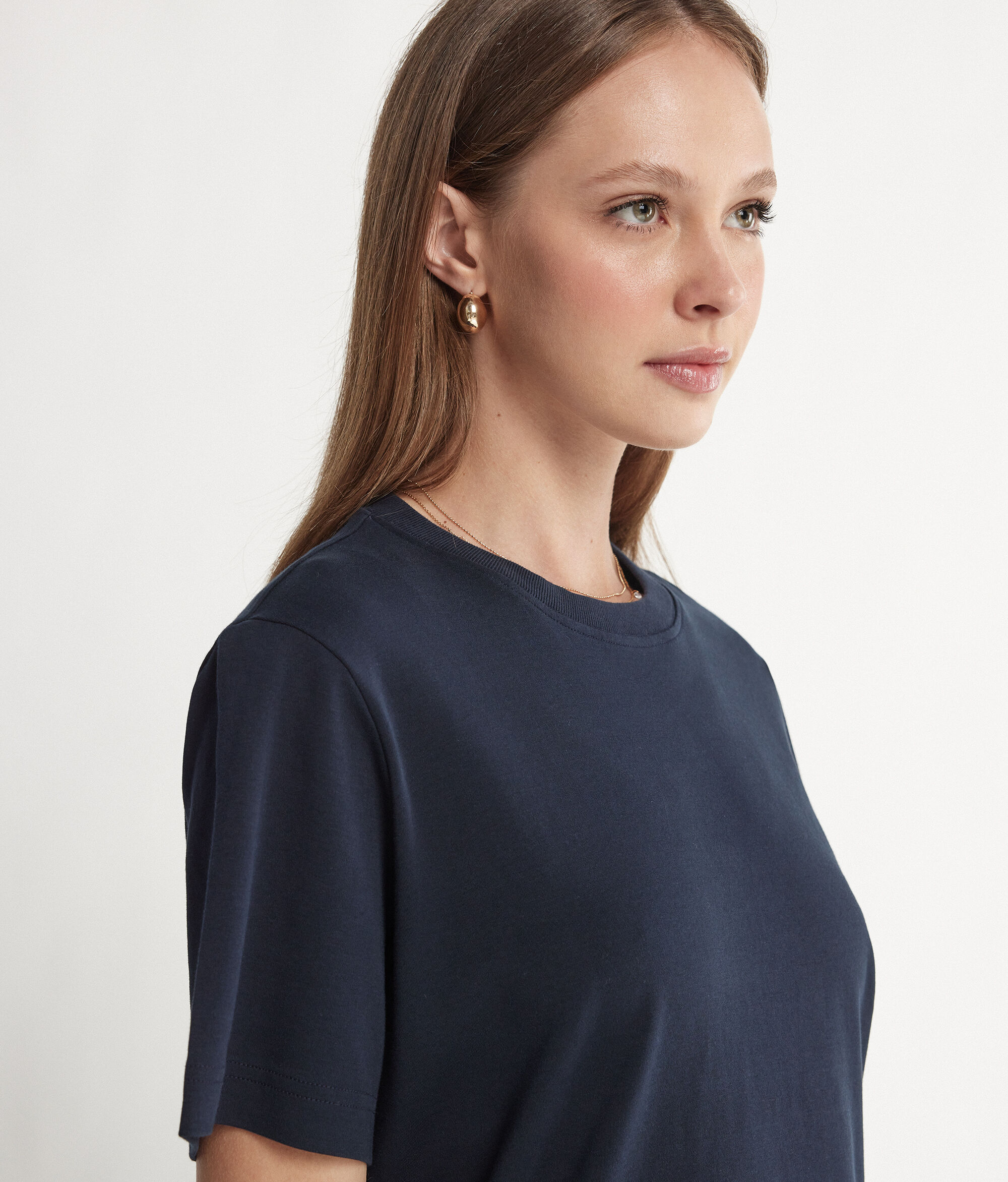 T-Shirt Girocollo in Cotone