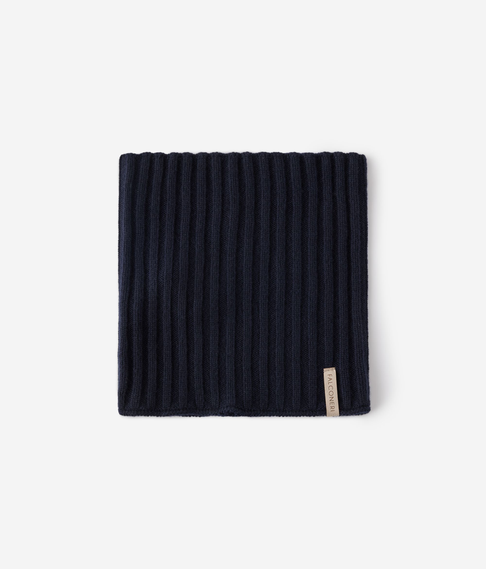 Шарф-снуд в рубчик из ультрамягкого кашемира