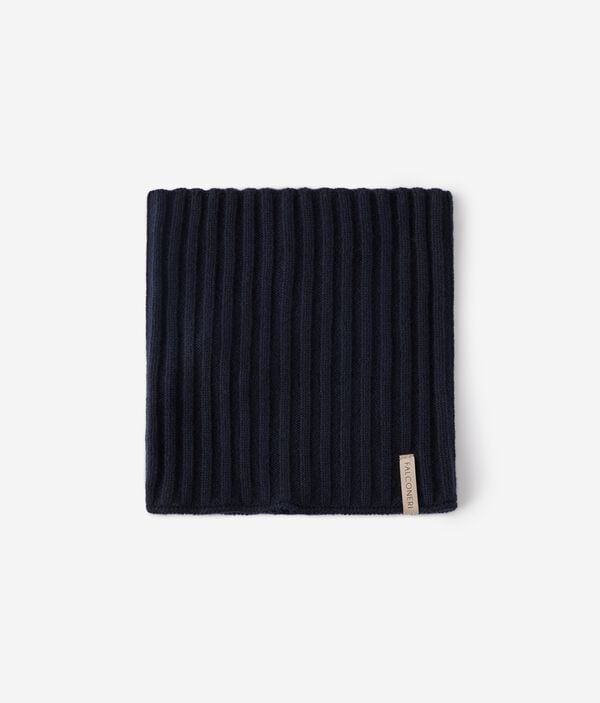 Шарф-снуд в рубчик из ультрамягкого кашемира