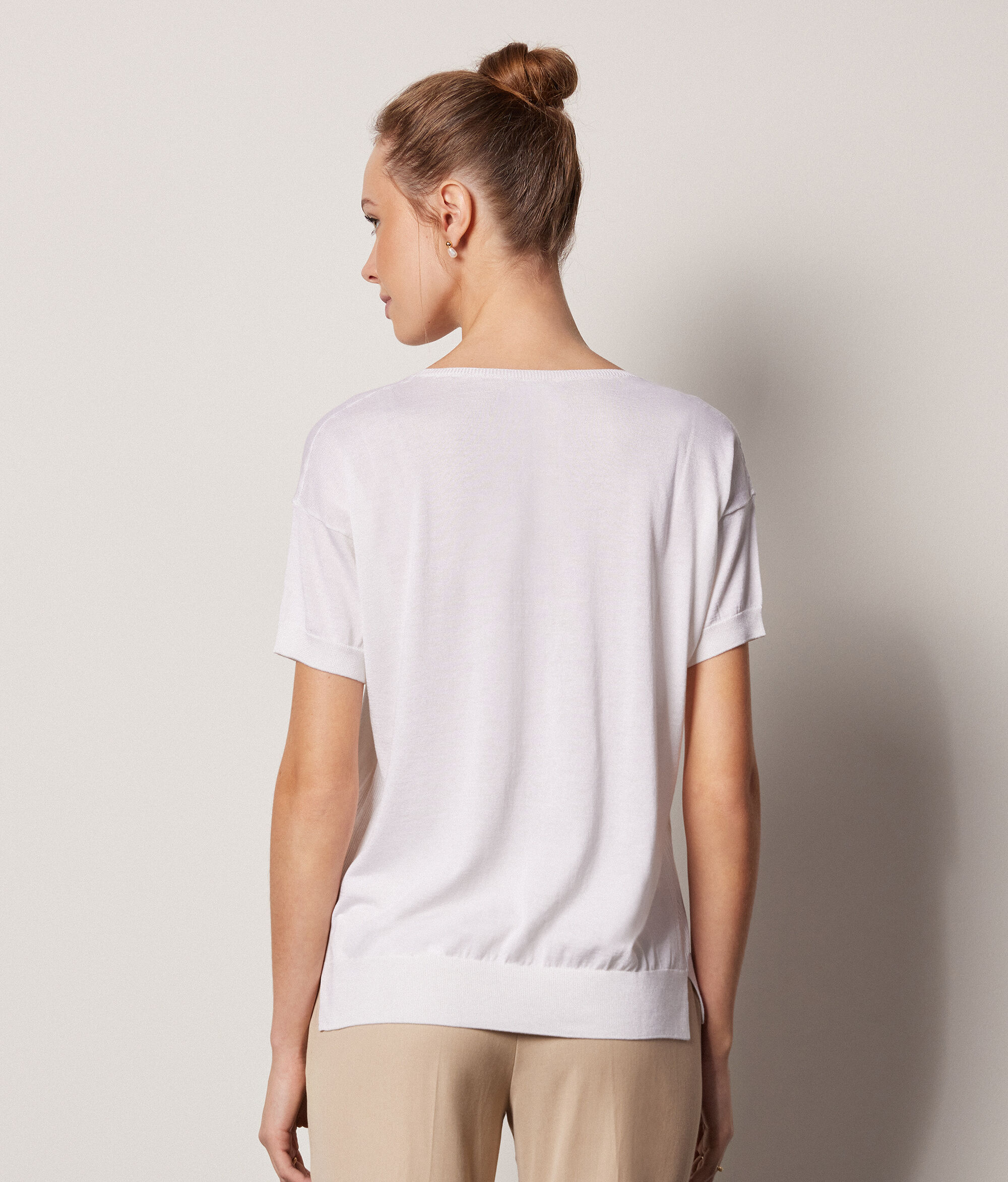 Silk and Cotton Crewneck Sweater
