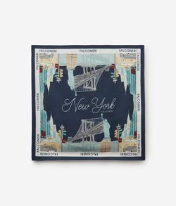 Платок «Города» из шелка