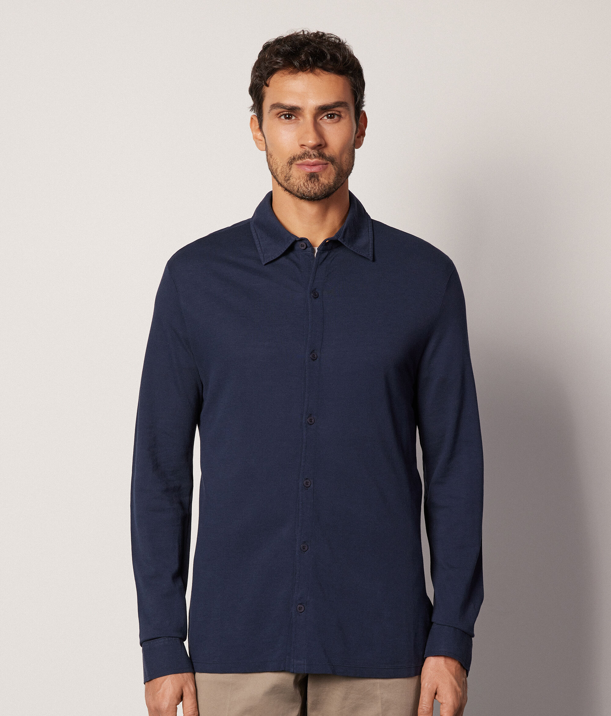 Camisa de Cotó i Seda Piqué