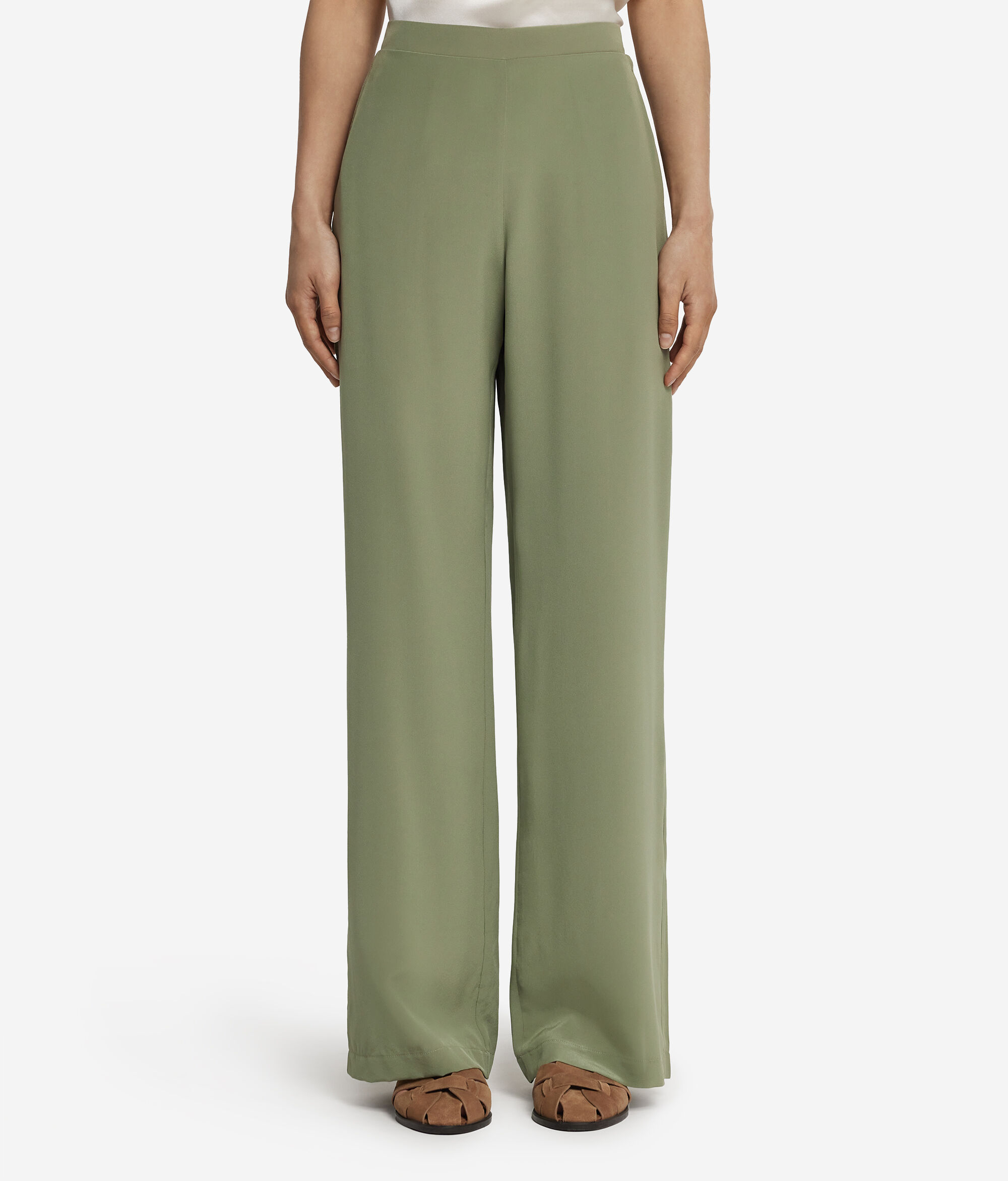 Wide Silk Pants