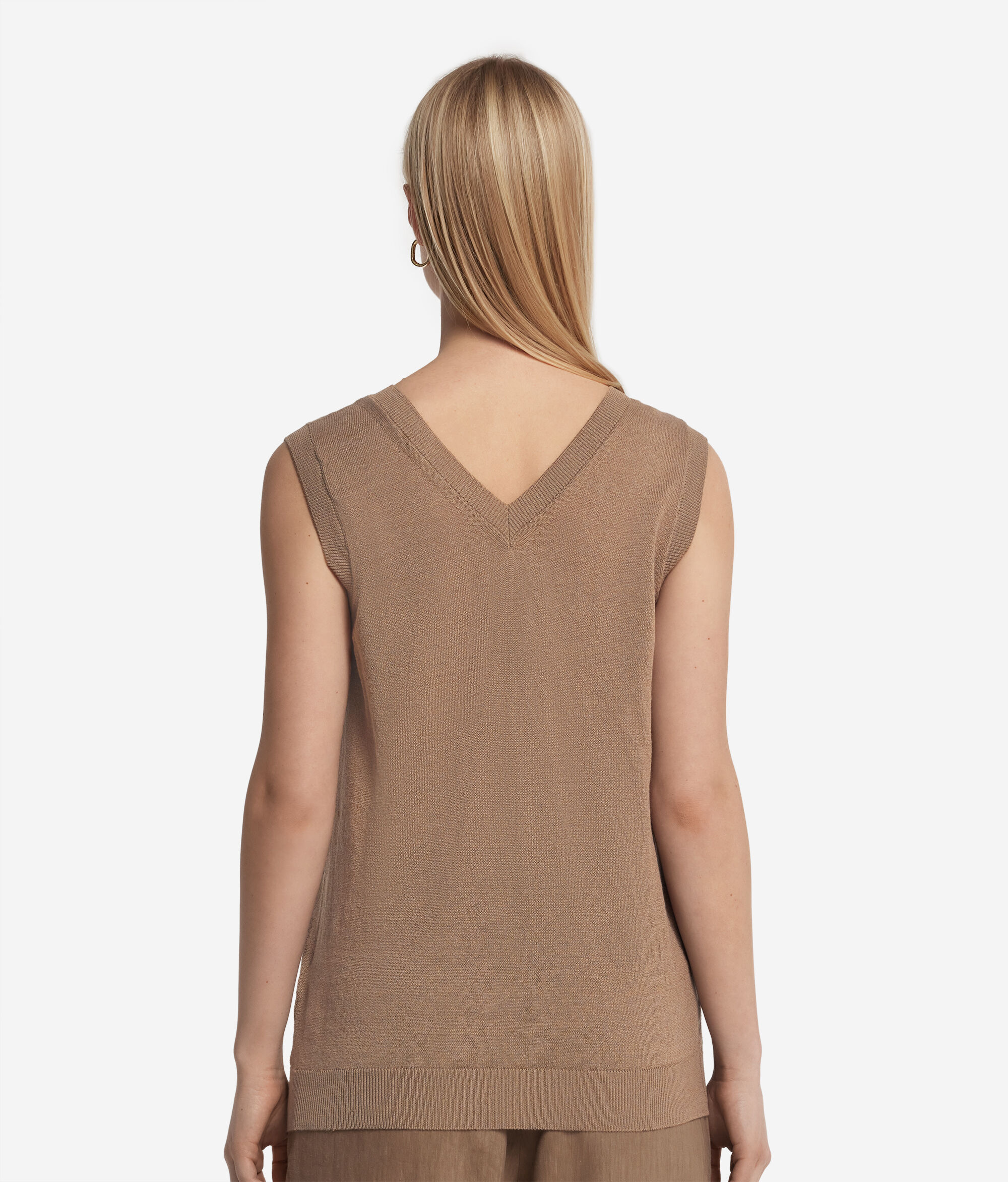 Топ из хлопка и льна