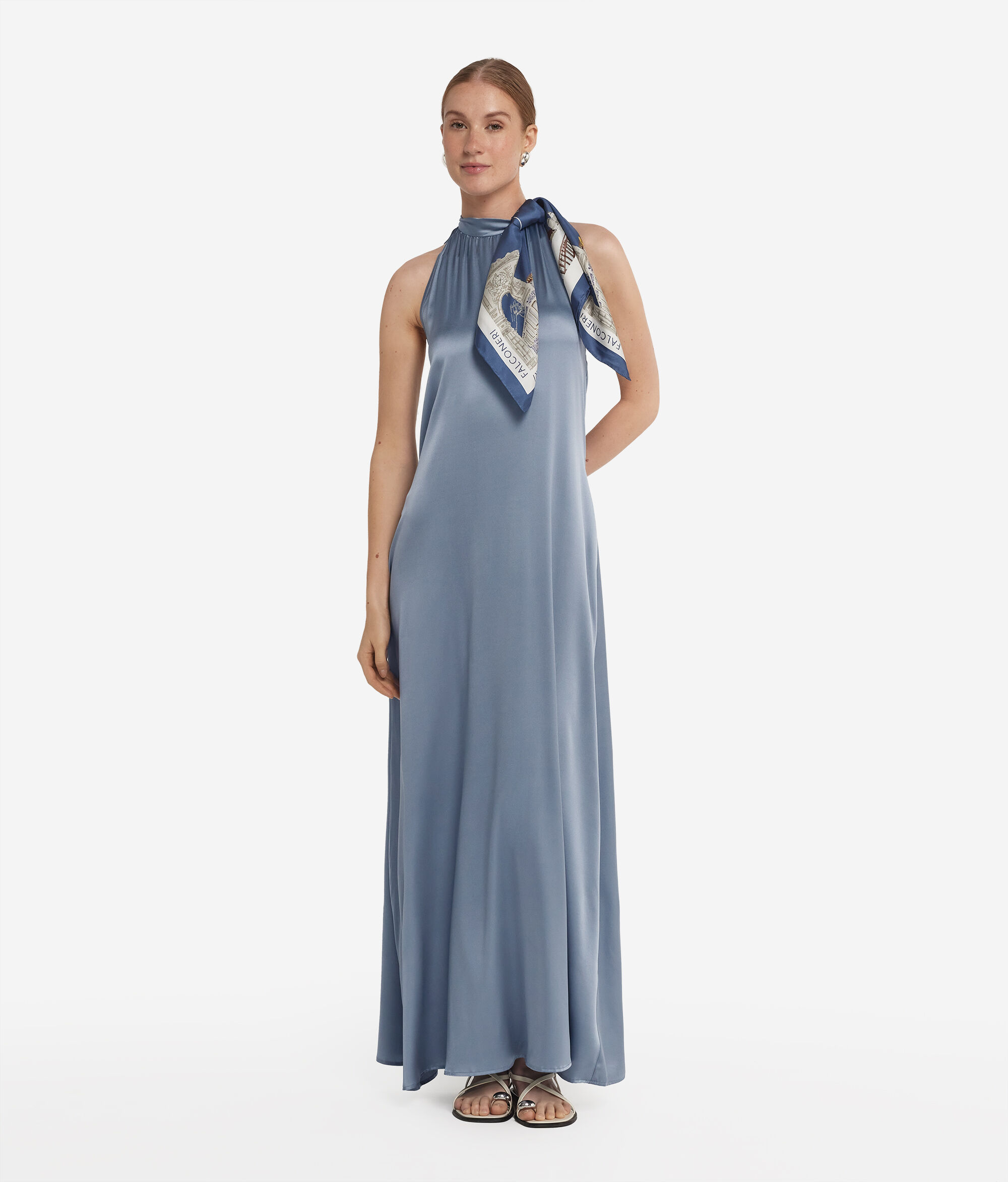 Silk American-Style Neckline Dress