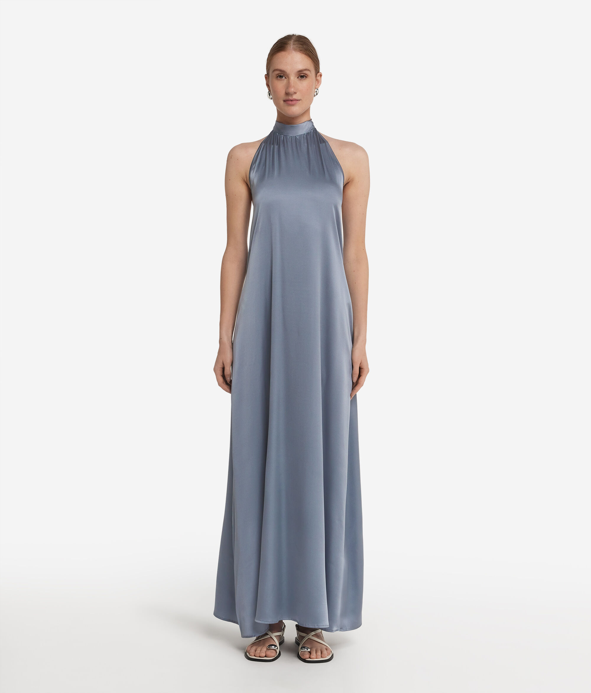 Silk American-Style Neckline Dress