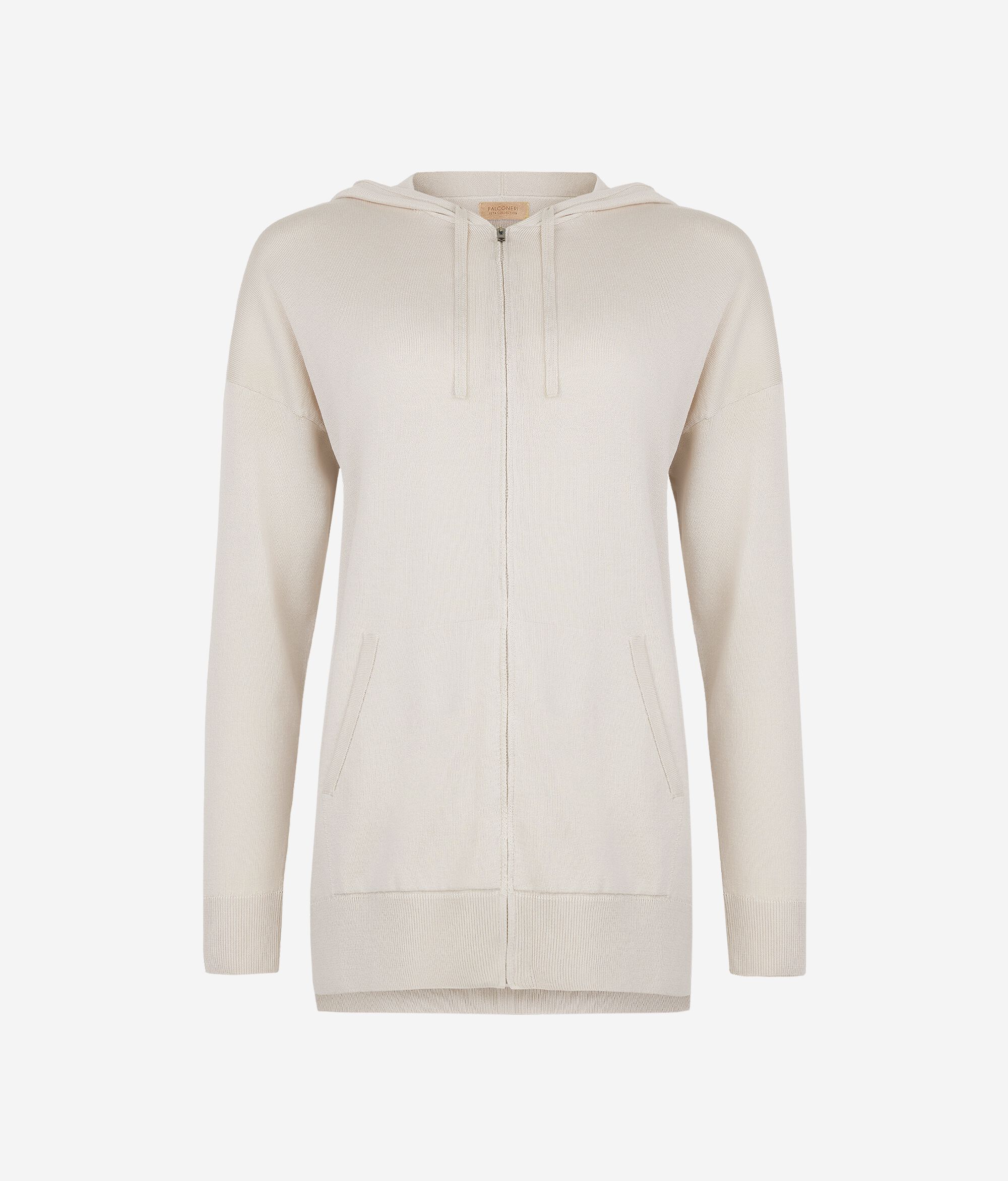 Silk and Cotton Hooded Sweatshirt