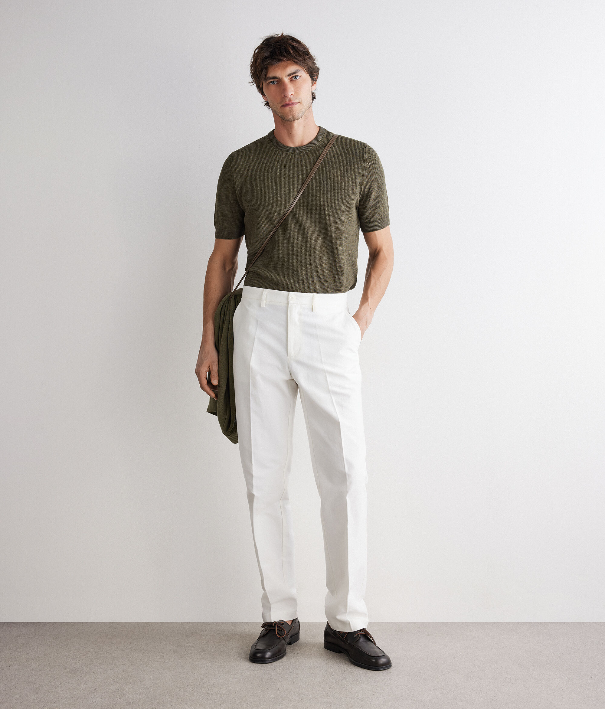 T-shirt punto waffle in cotone