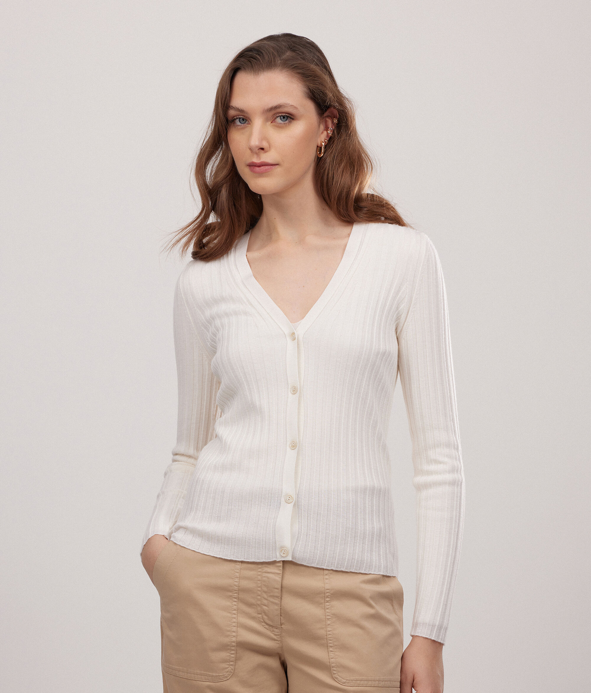 Golfino in Cashmere Ultrafine a costine