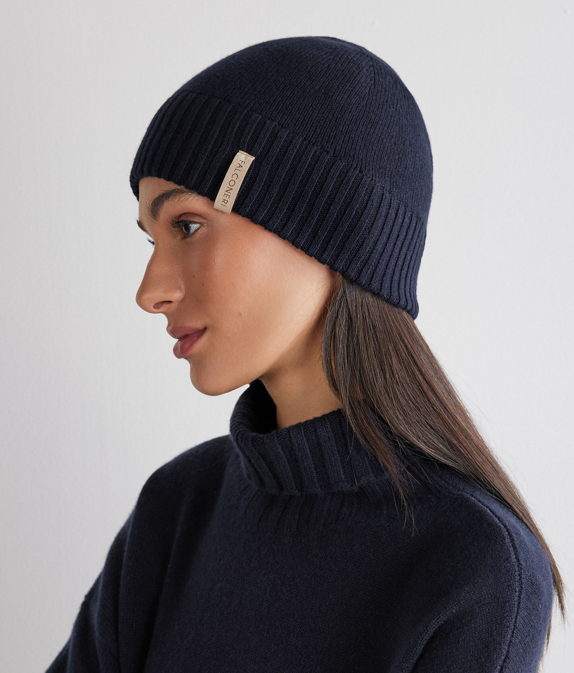 Ultrasoft Cashmere double ribbed hat