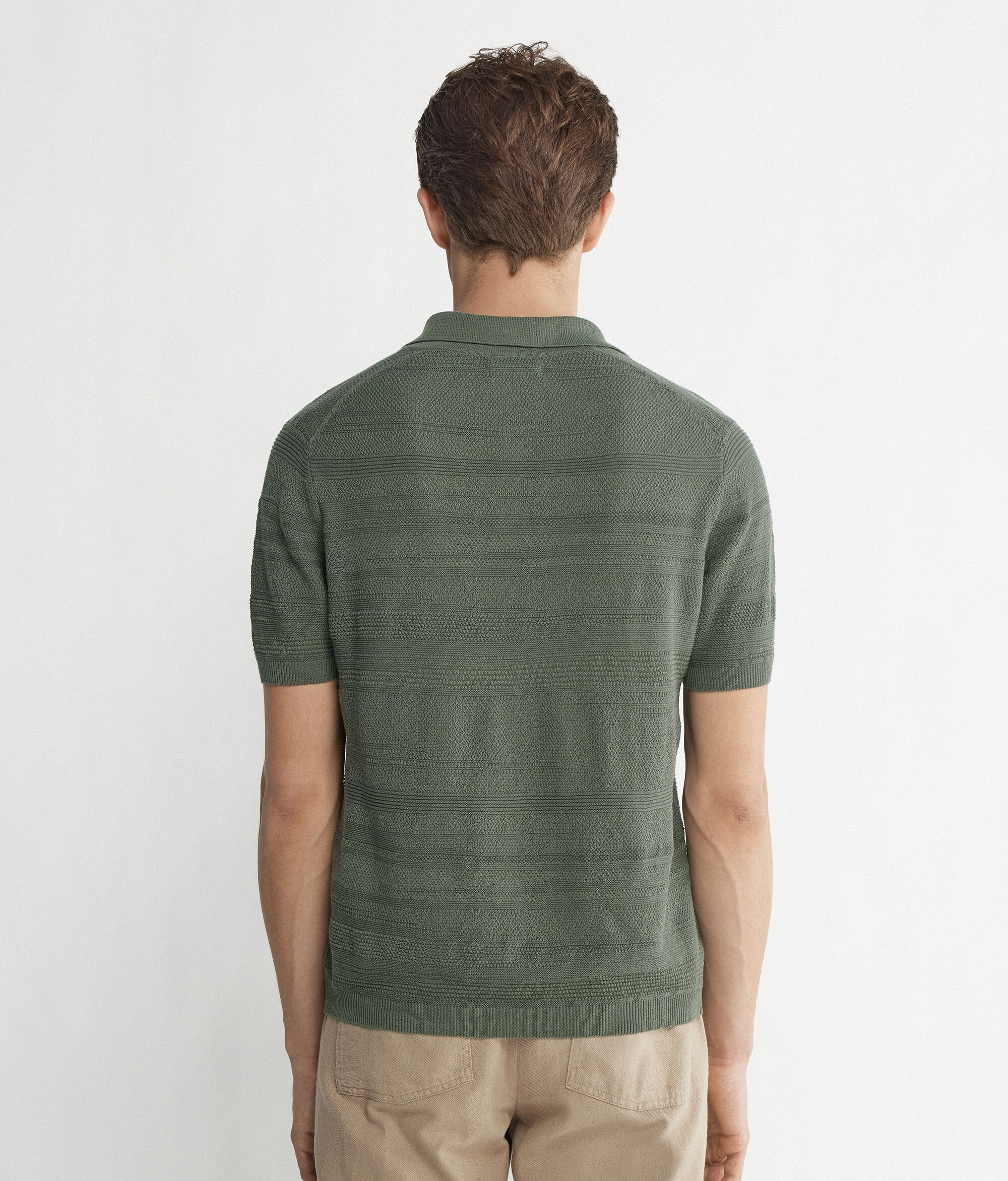 Short-Sleeved Link-Stitch Polo Shirt