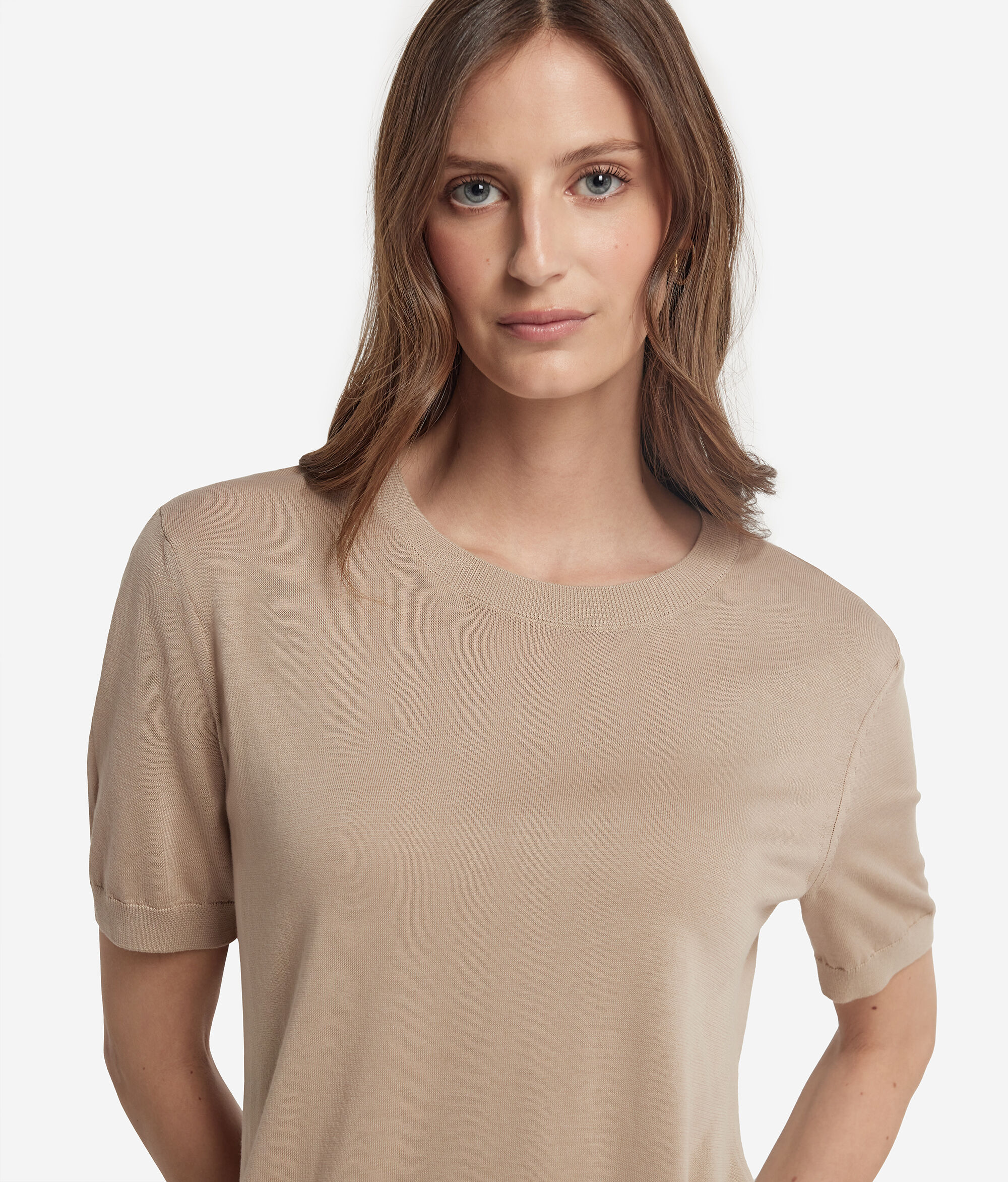 Camiseta con cuello redondo de algodón Fresh