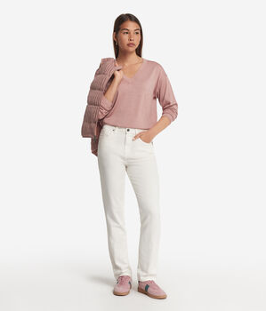 V-Neck Cashmere Jumper with Slits
