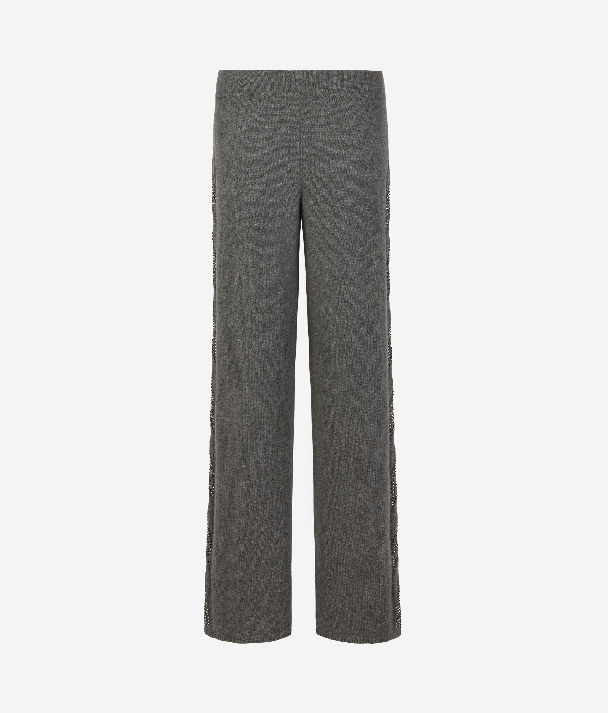 Bő Szárú Fonott Mintás Ultrasoft Kasmír Nadrág Strasszkövekkel