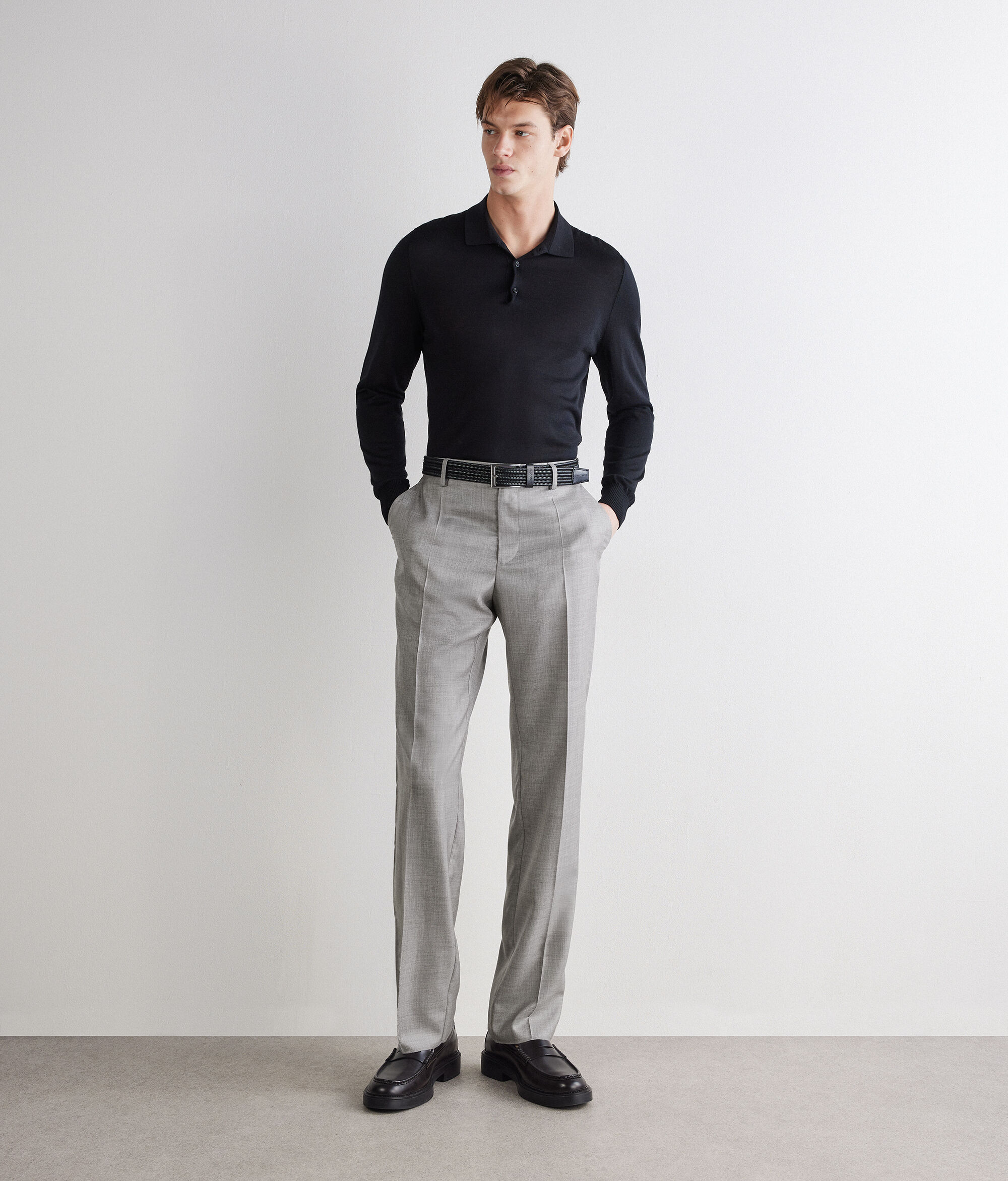 Pantalon en cachemire et soie