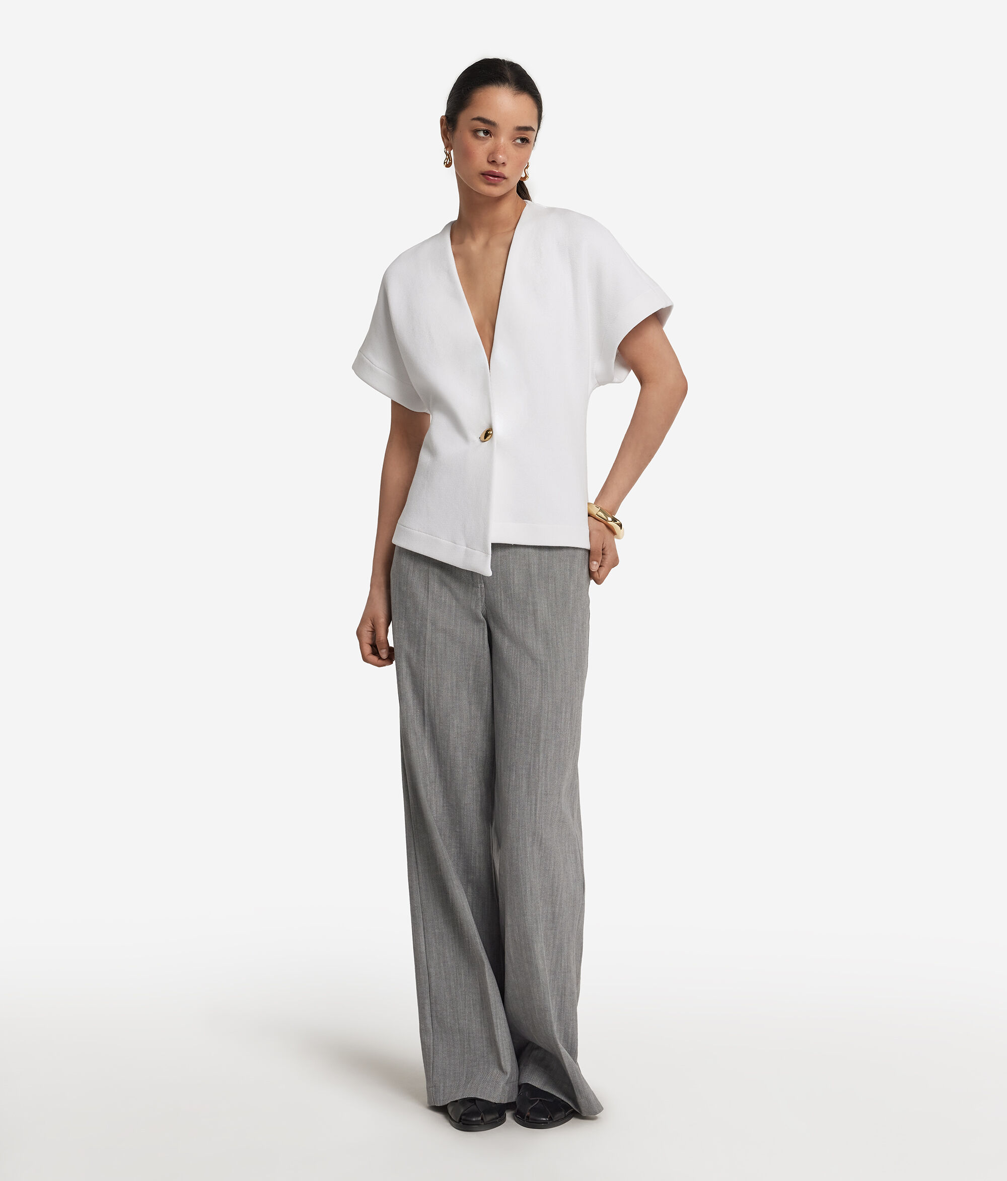 Gilet à manches kimono courtes