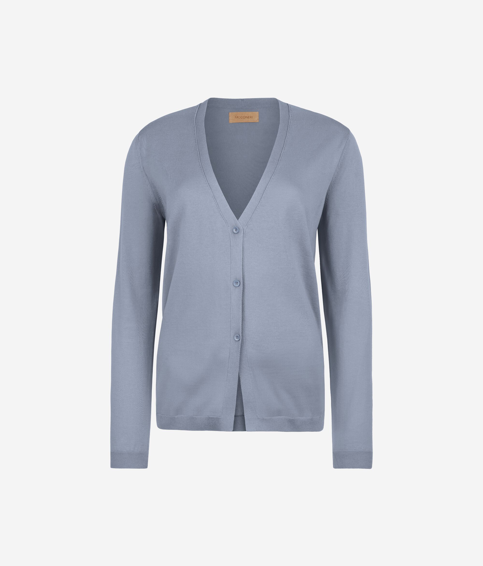 Long-Sleeved Cotton Cardigan