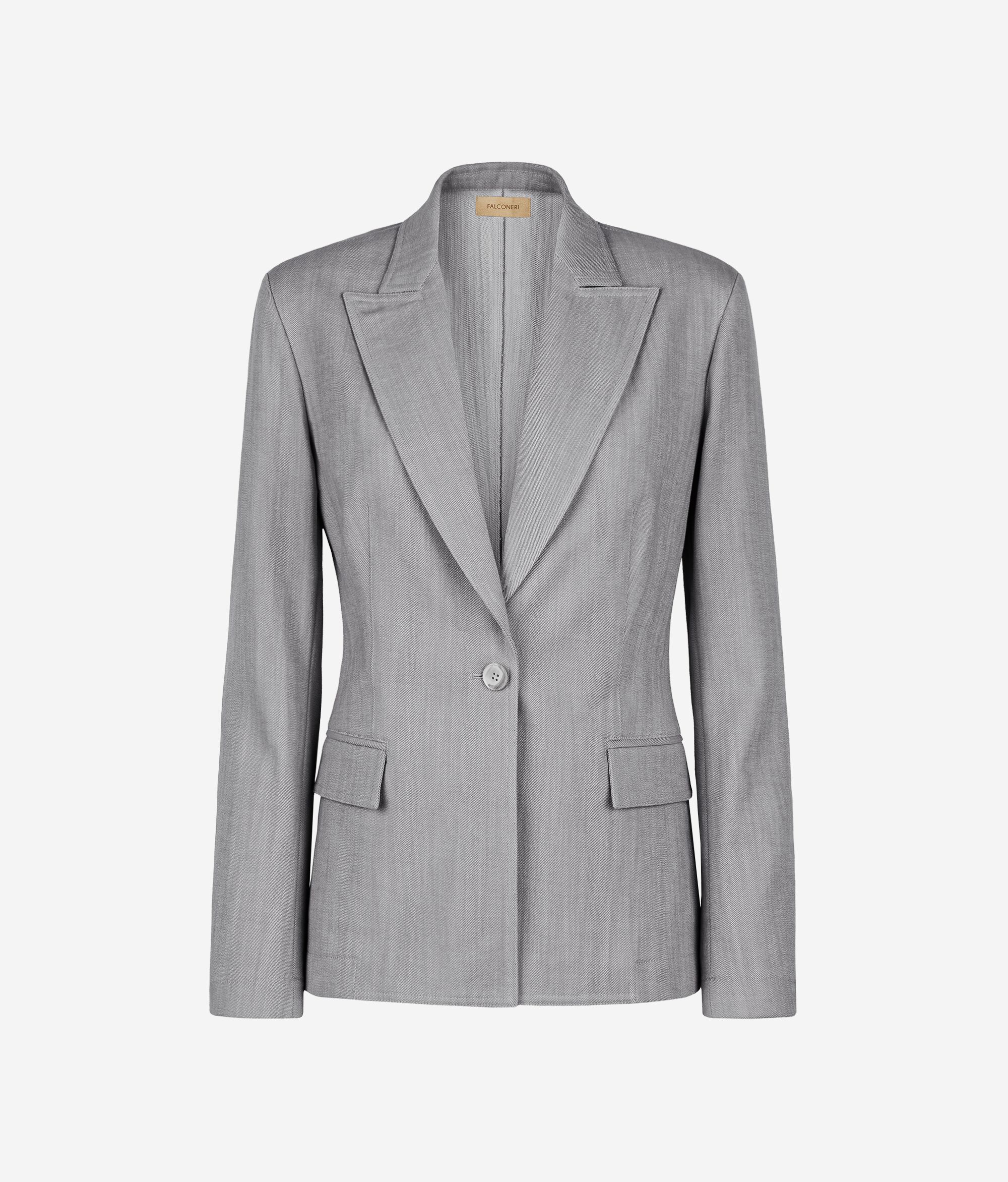 Blazer à boutonnage simple en coton