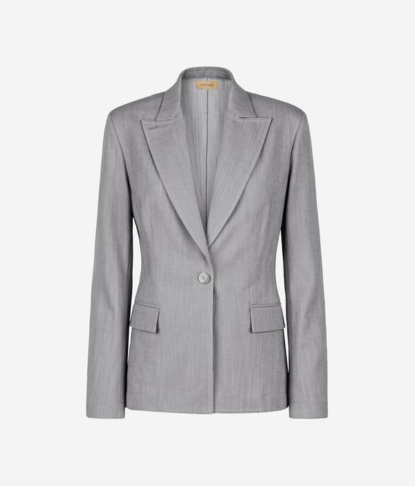 Однобортный жакет из хлопка