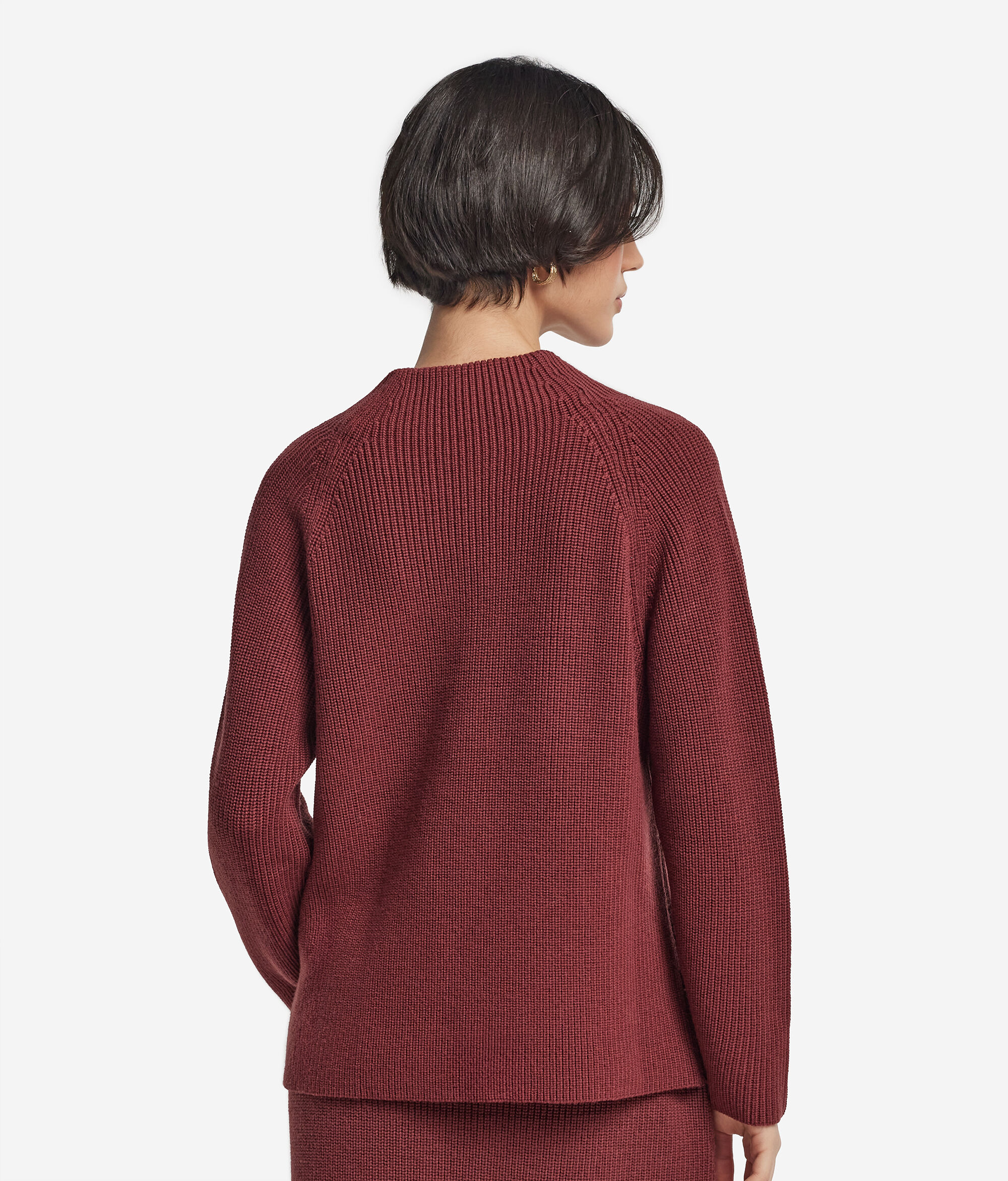 Pull à col roulé en laine