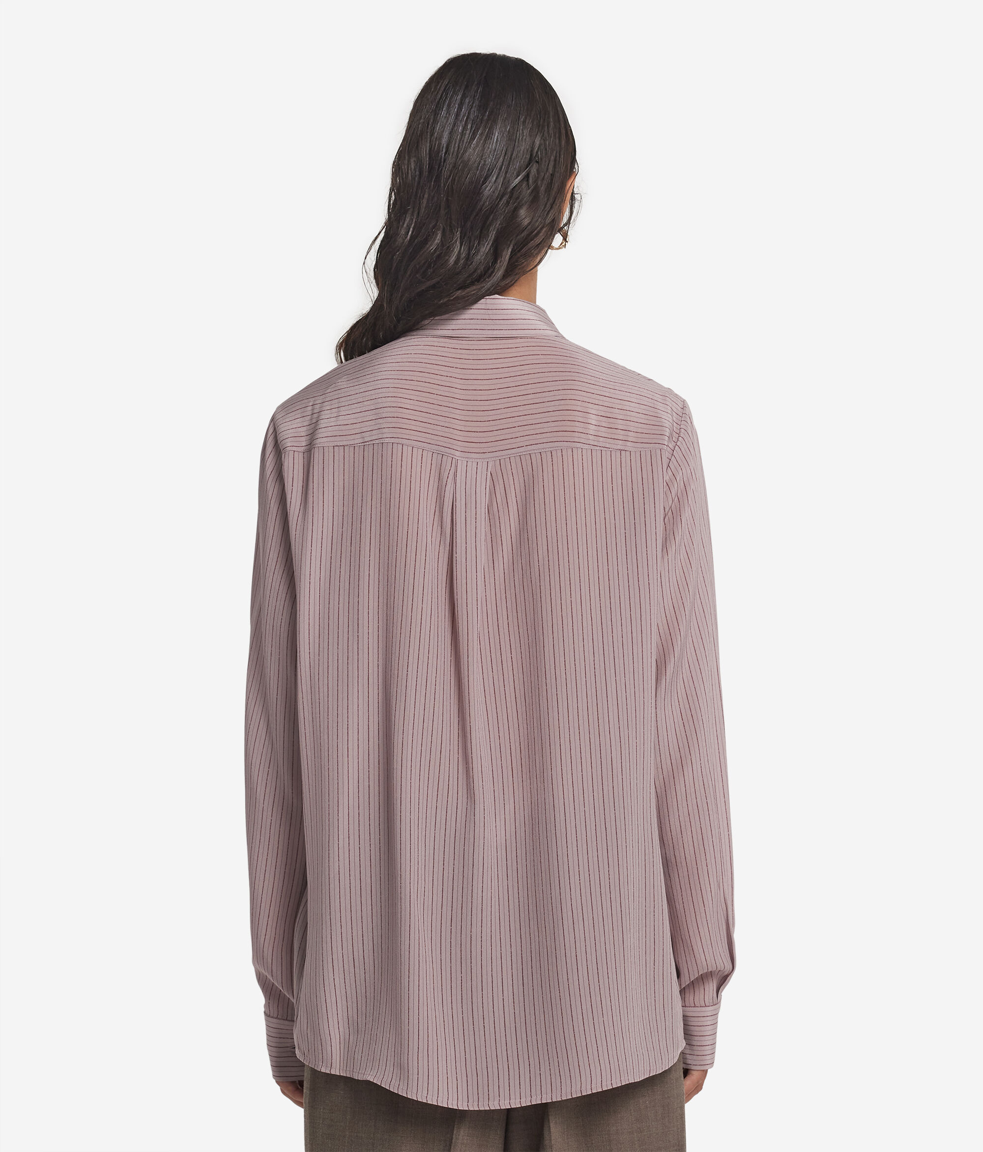 Chemise avec col en soie imprimée