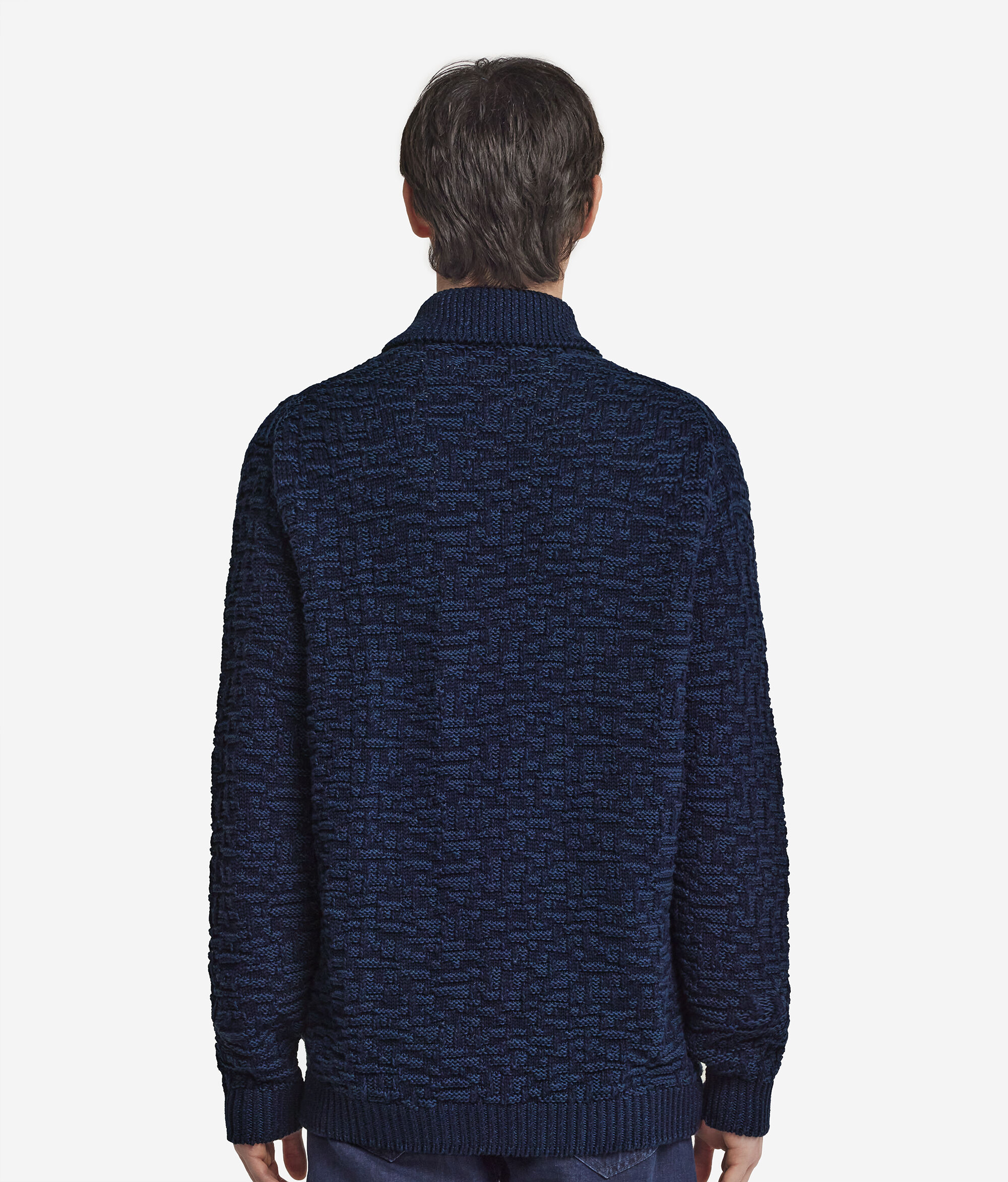 Jacke mit Reißverschluss und Zopfmuster