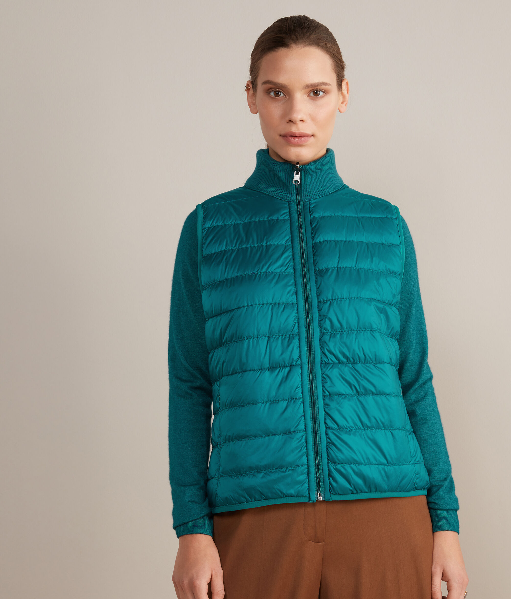 Daunenjacke zum Wenden aus Kaschmir