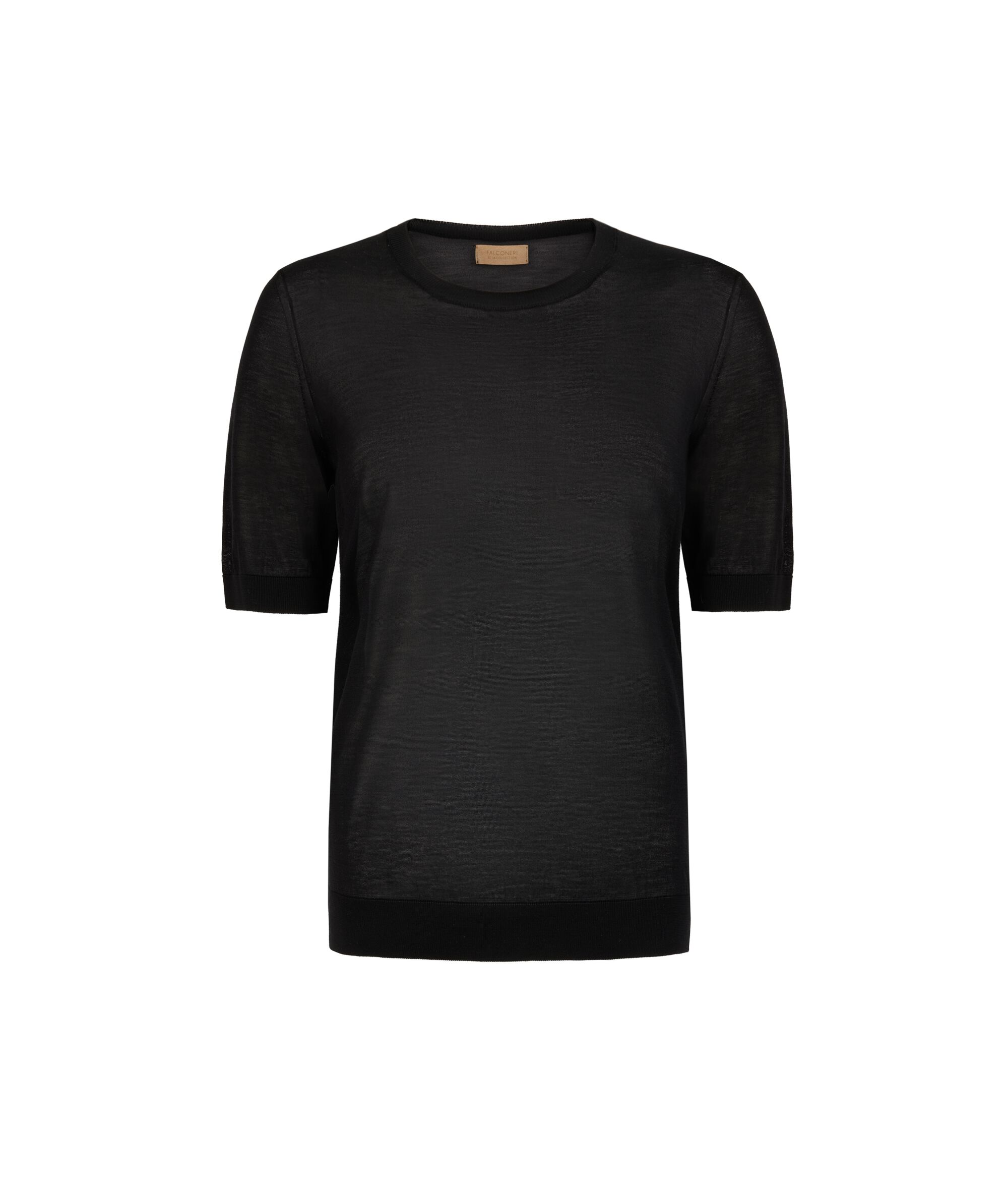 T-shirt girocollo in seta