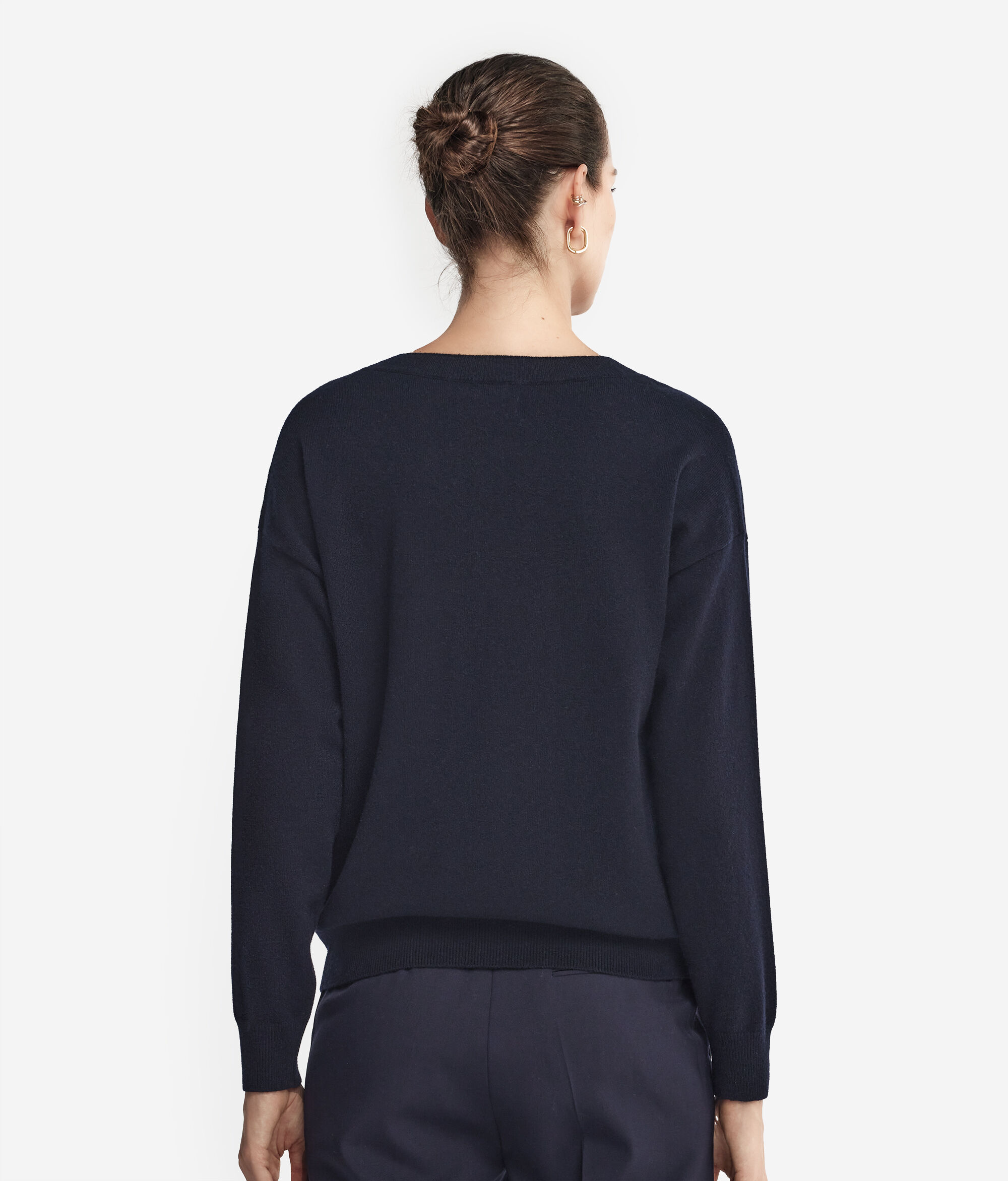 Pull à col V en cachemire ultra-doux