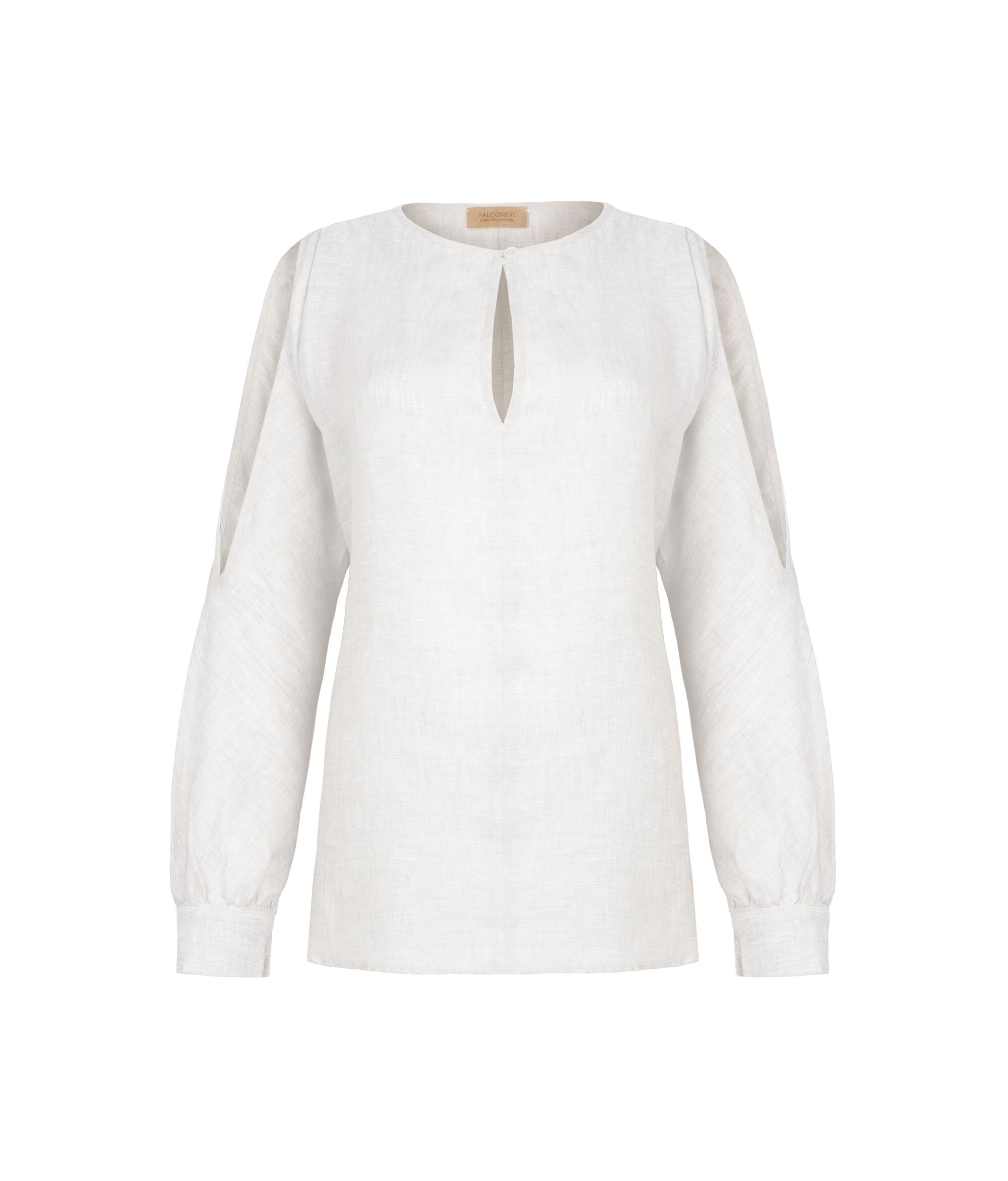 Camicia Spalle Cut Out in Lino