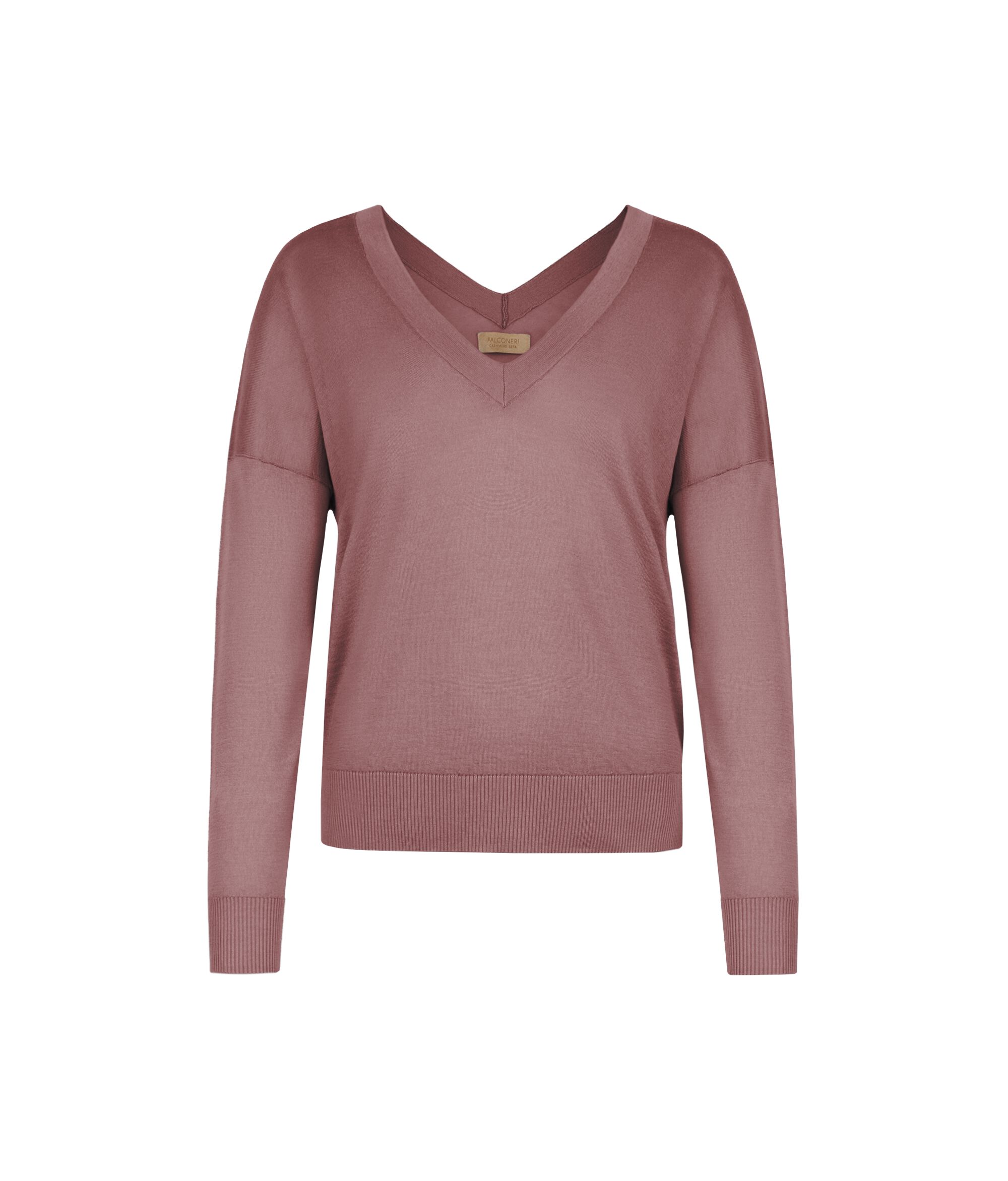 Pullover mit doppeltem V-Ausschnitt aus Silkfine