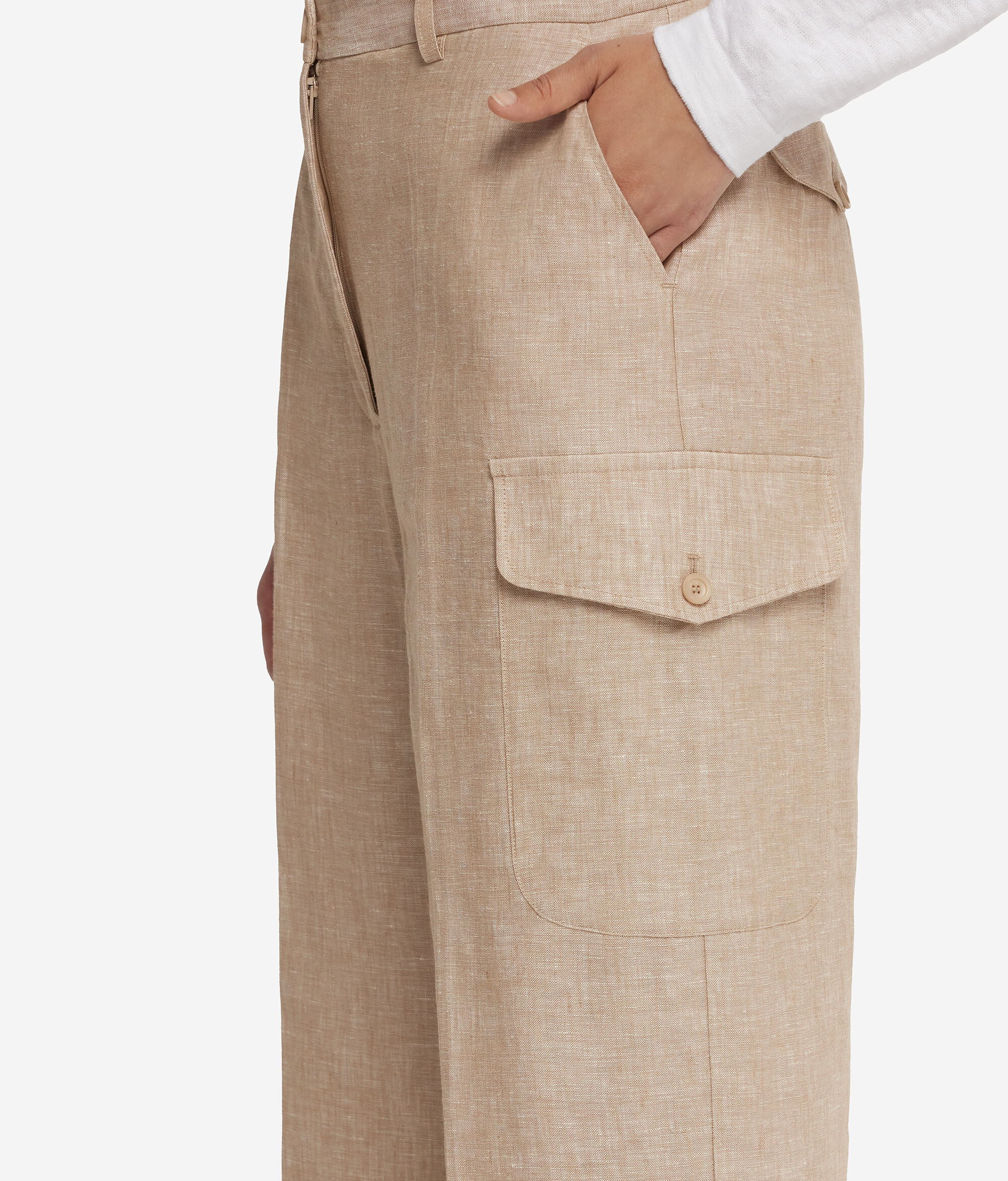Брюки карго изо льна
