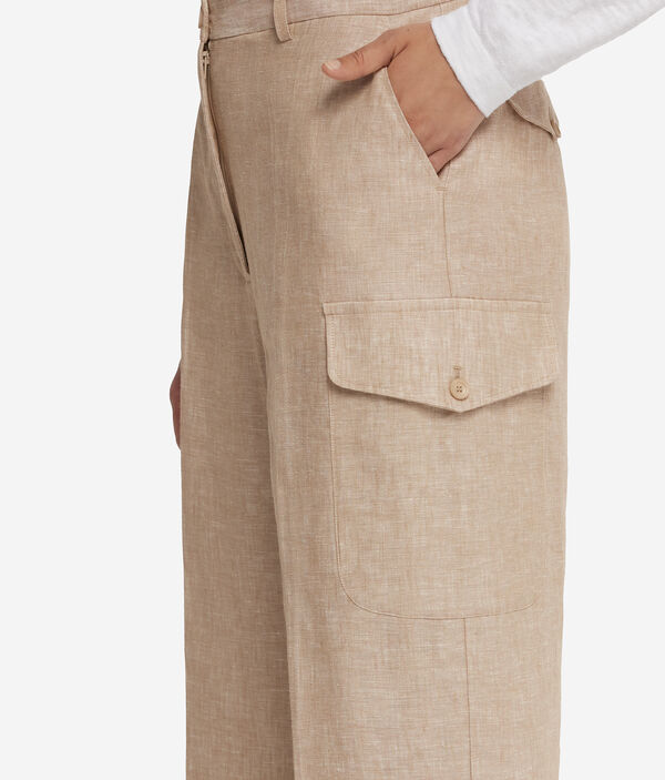 Брюки карго изо льна