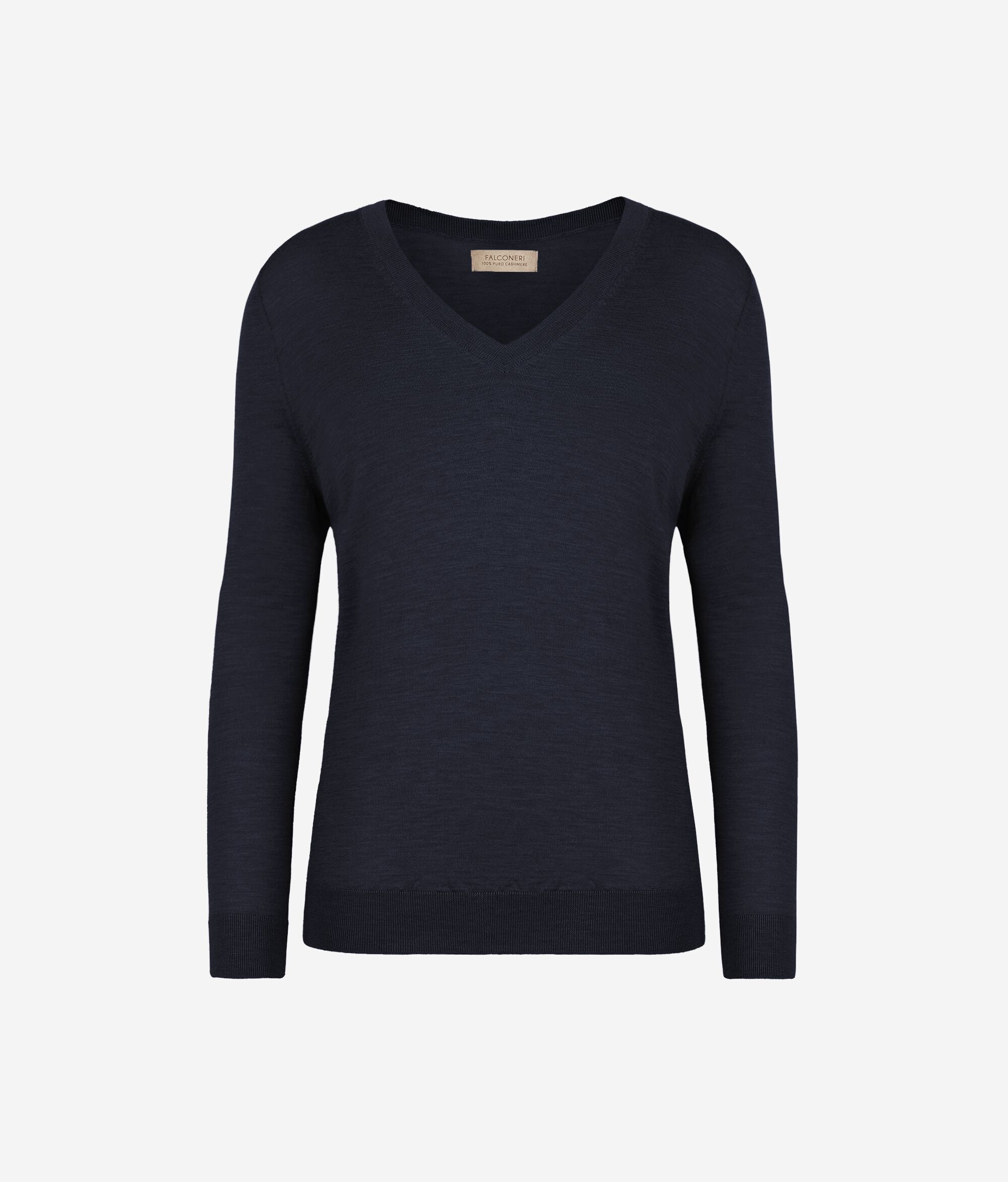 Camisola com Decote em V em Ultrafine Cashmere