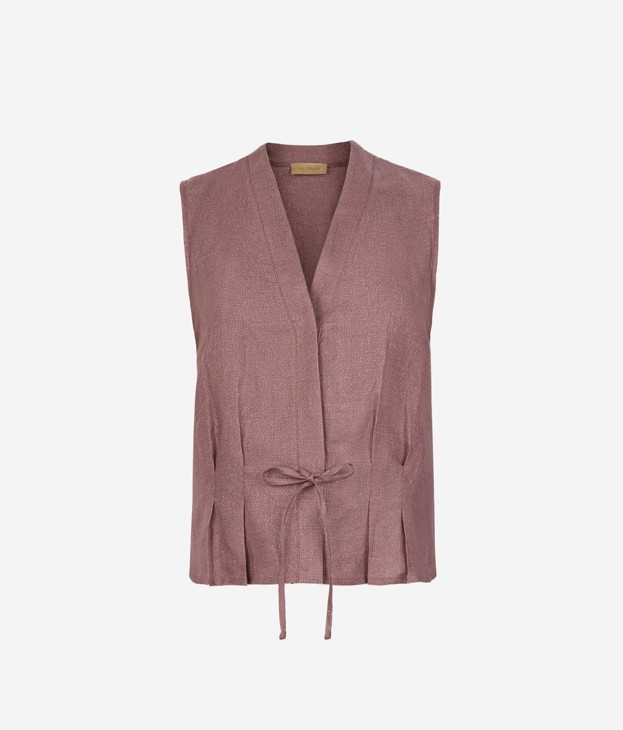 Lamé linen gilet