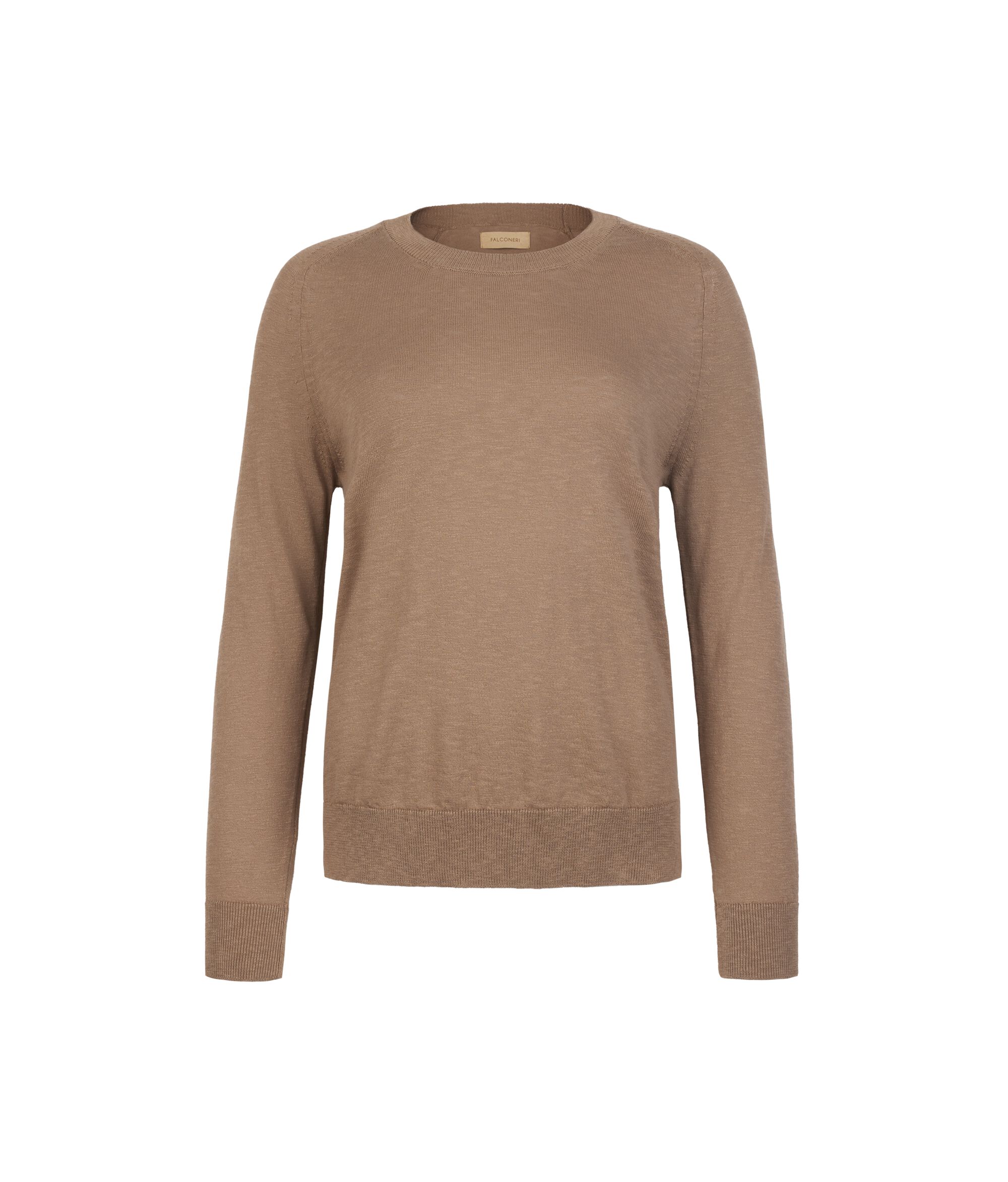 Long Sleeve Crew Neck Twist Sweater