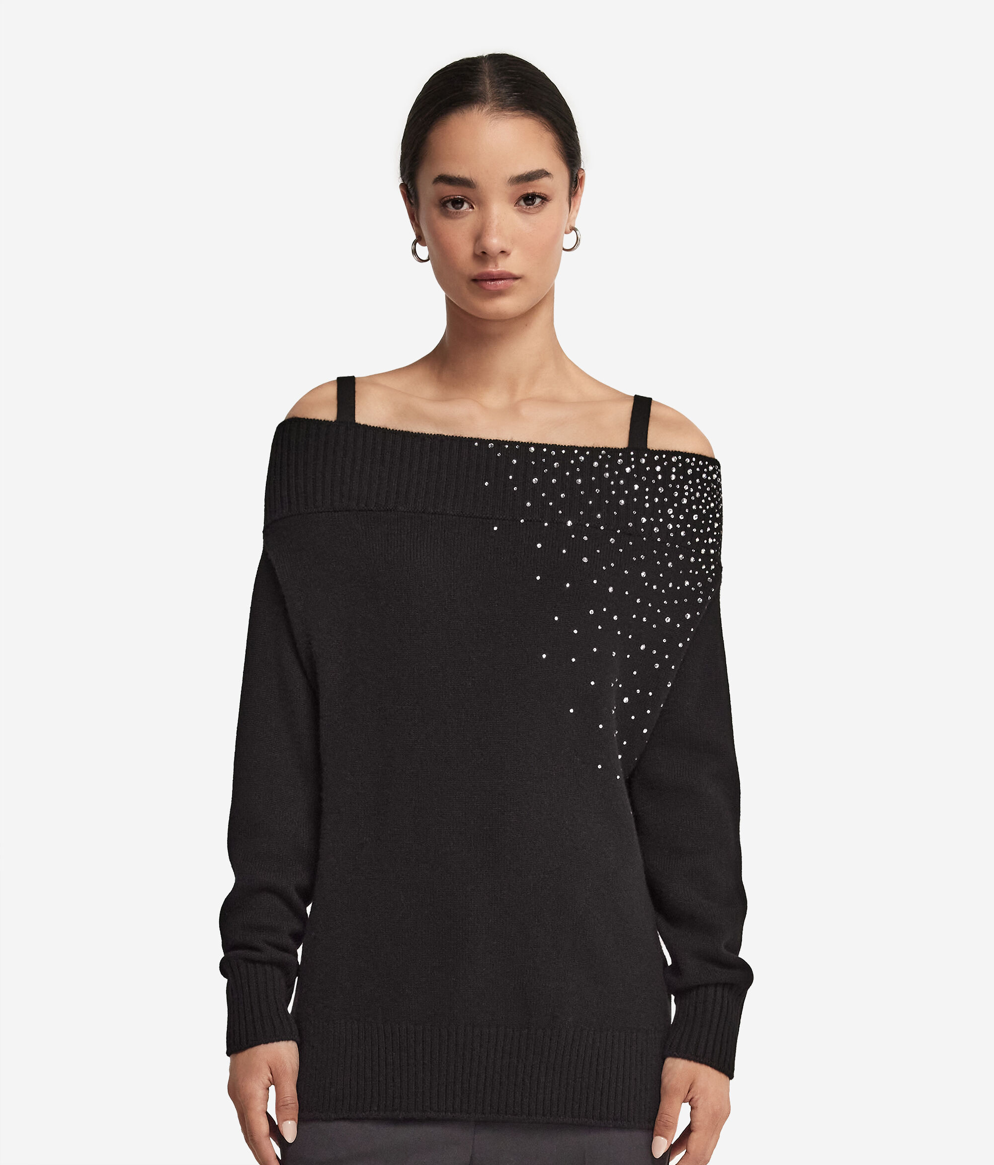 Джемпер из кашемира с открытыми плечами