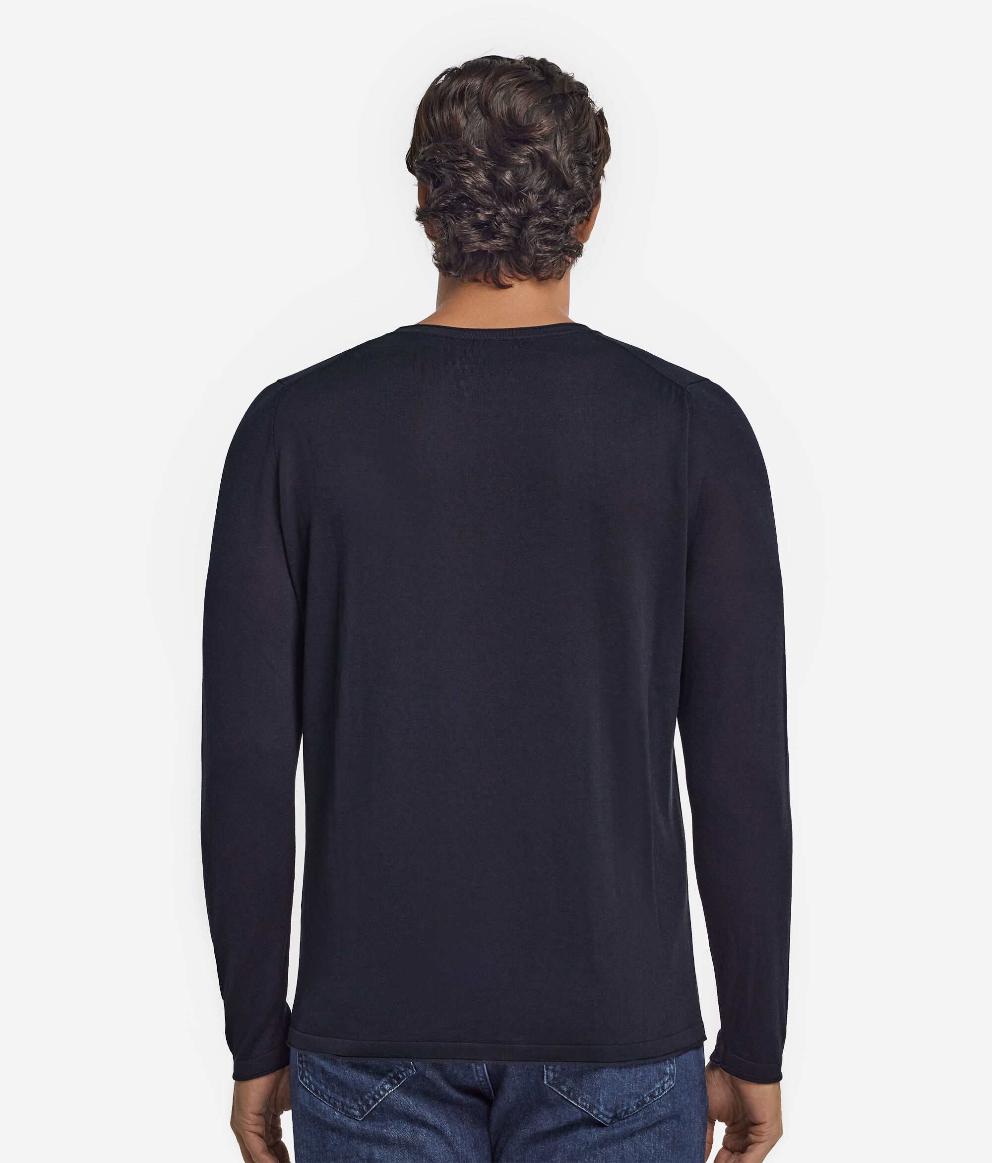 Silk and Cotton Crewneck Sweater