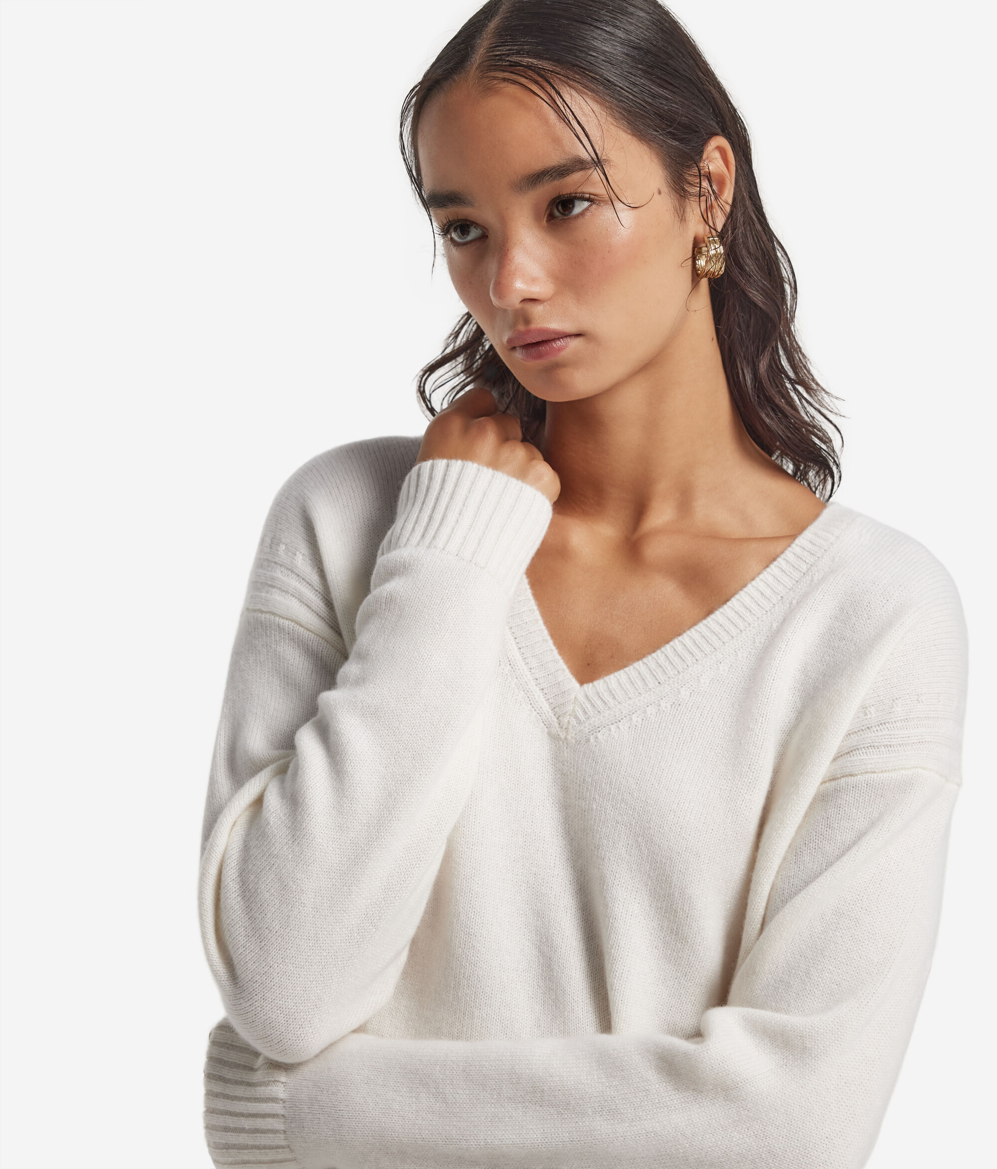 Pullover mit Zopfdetail aus Kaschmir Ultrasoft