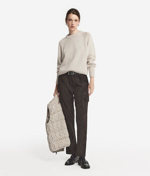 Round-Neck Cashmere Tricot Jumper