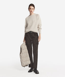 Girocollo in cashmere tricot - NUDE - DML471L_color_8176