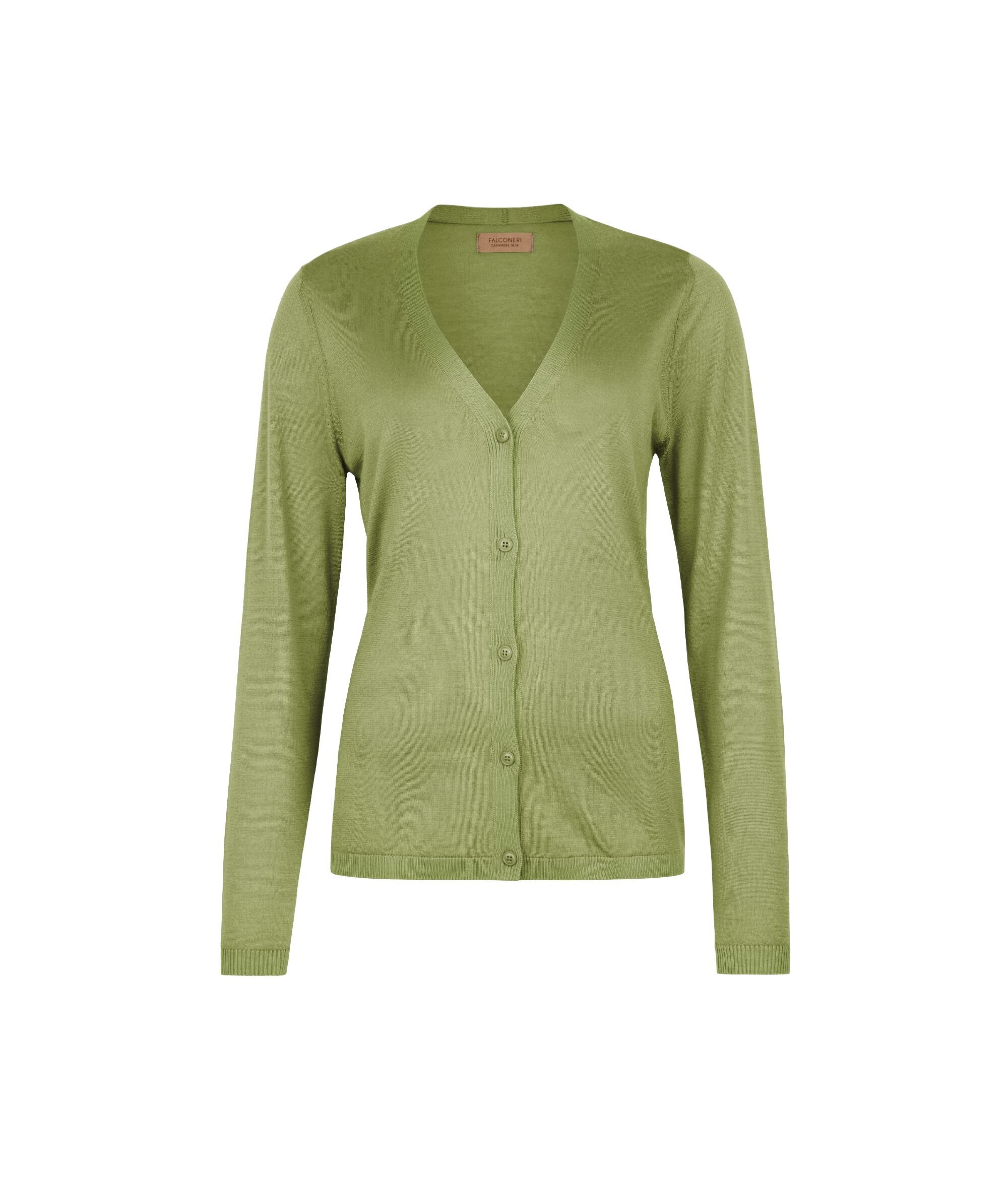 Golfino con scollo a V in Cashmere Silkfine