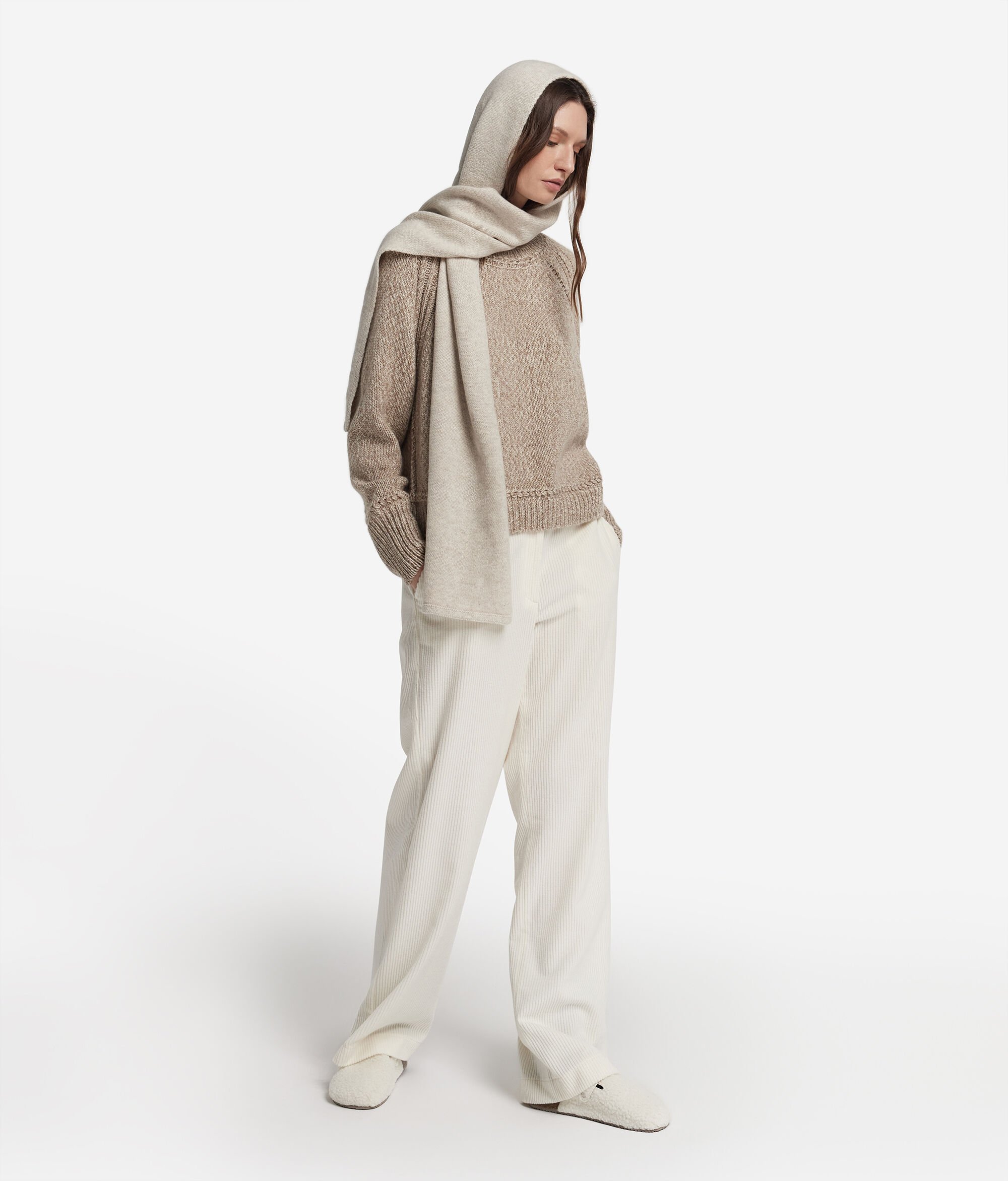 Cachecol com capuz em Caxemira Ultrasoft