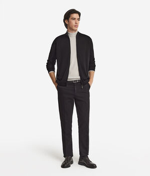 Cashmere Zip-Up Cardigan