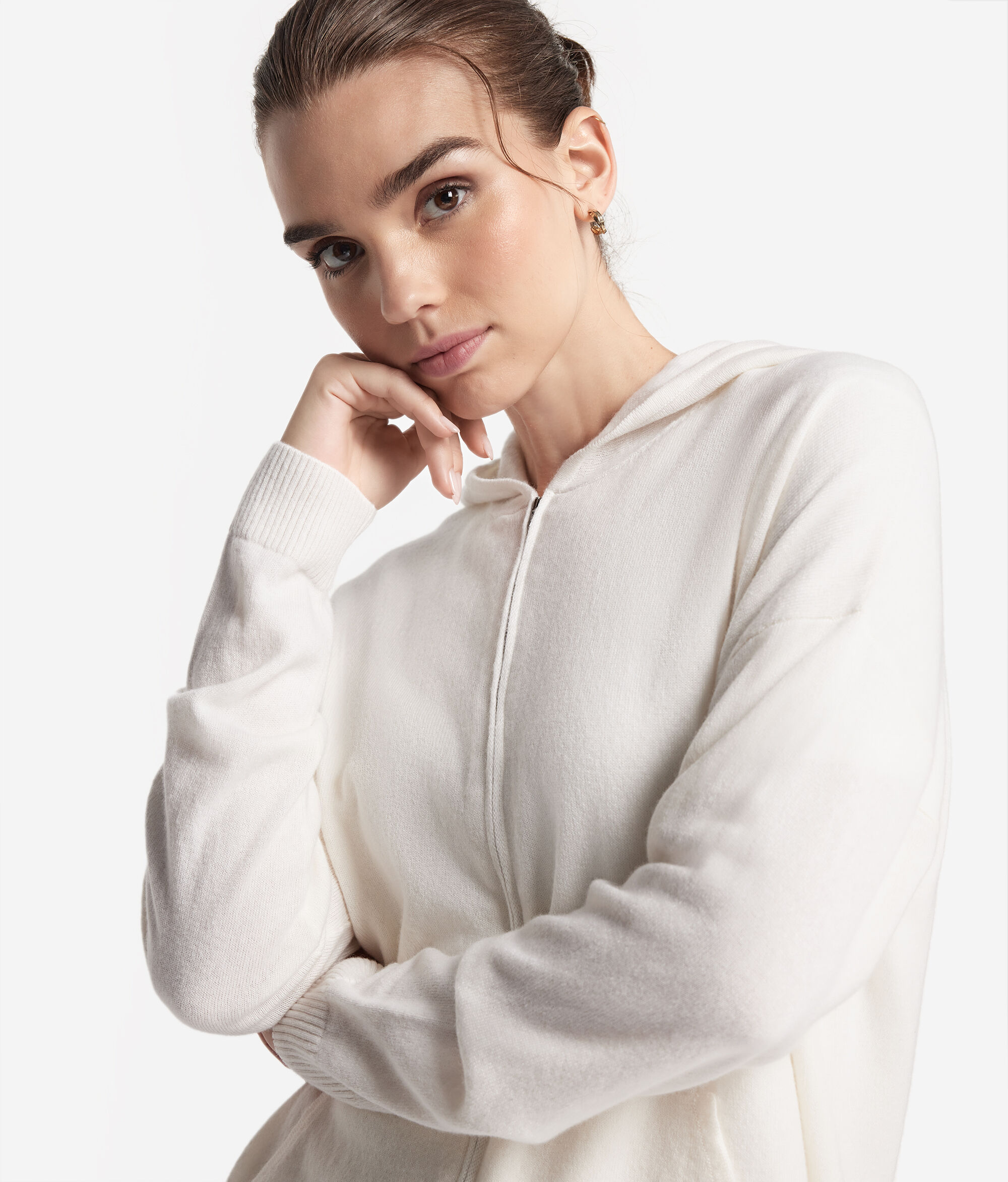 Felpa con cappuccio in Cashmere Ultrasoft