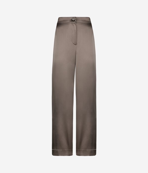 Брюки палаццо из атласного шелка