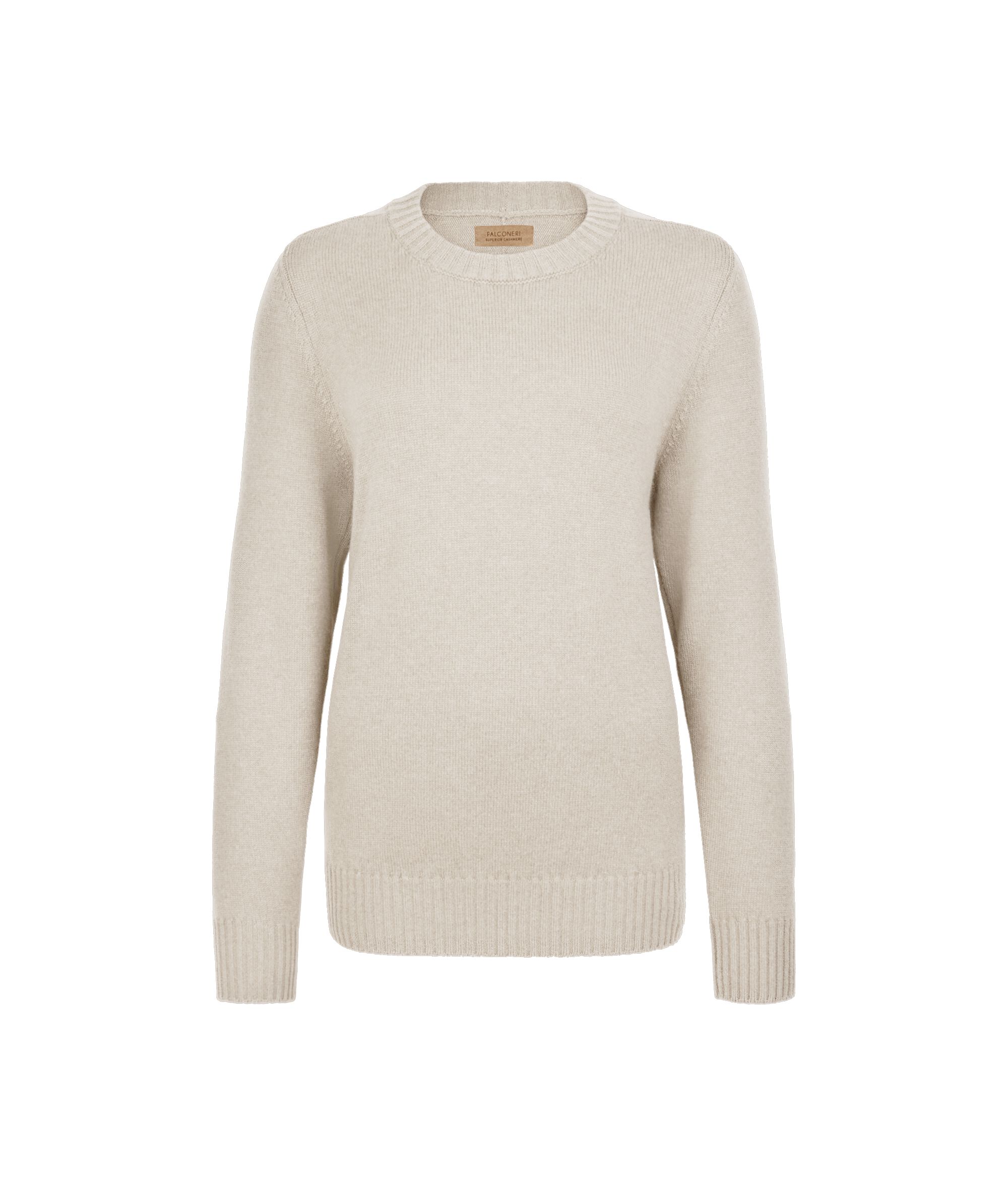 Ultrasoft Cashmere Reglan Omuz Detaylı Yuvarlak Yaka Kazak Colore Stone