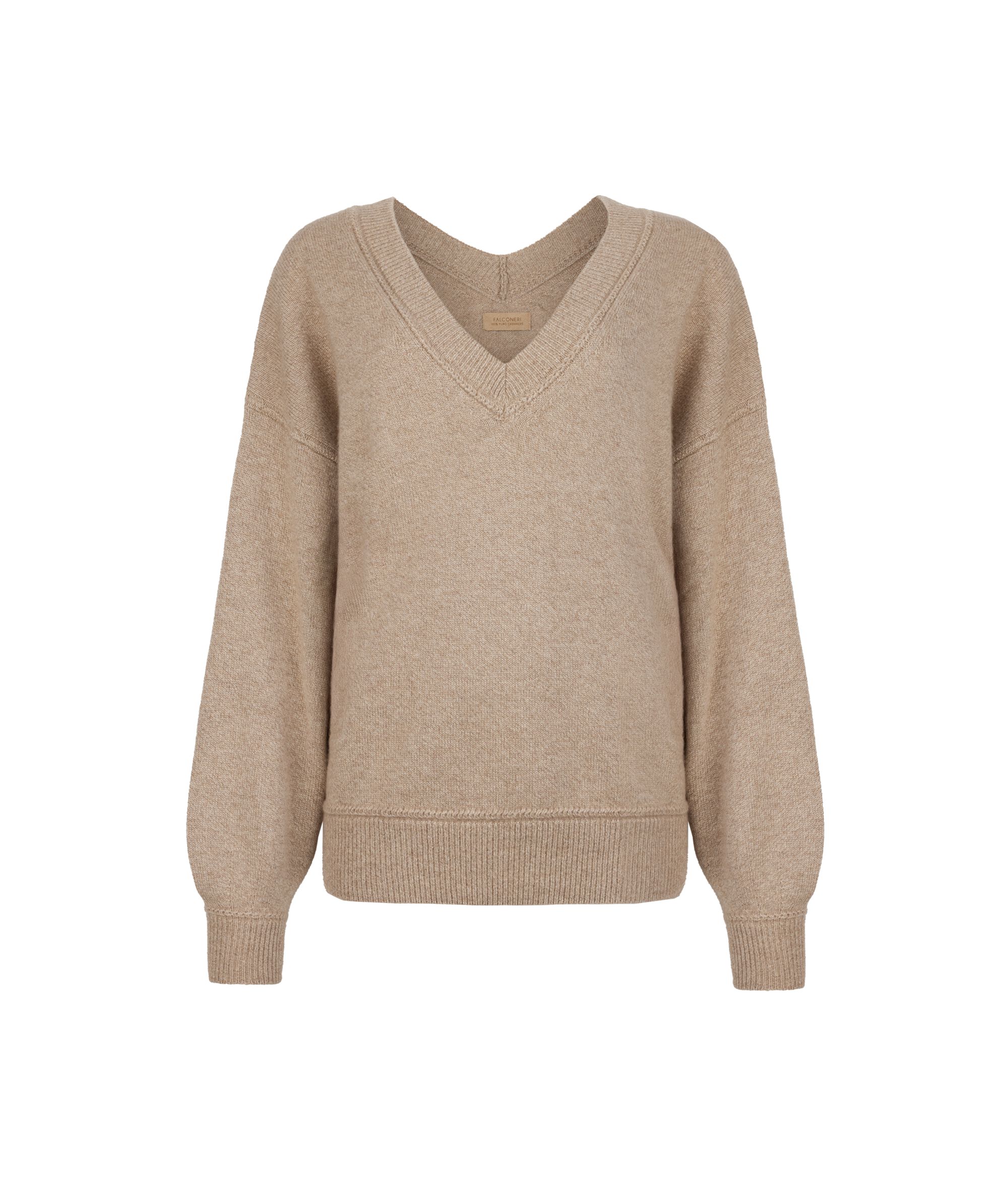 Maglia con scollo a V in Ultrasoft Undyed cashmere